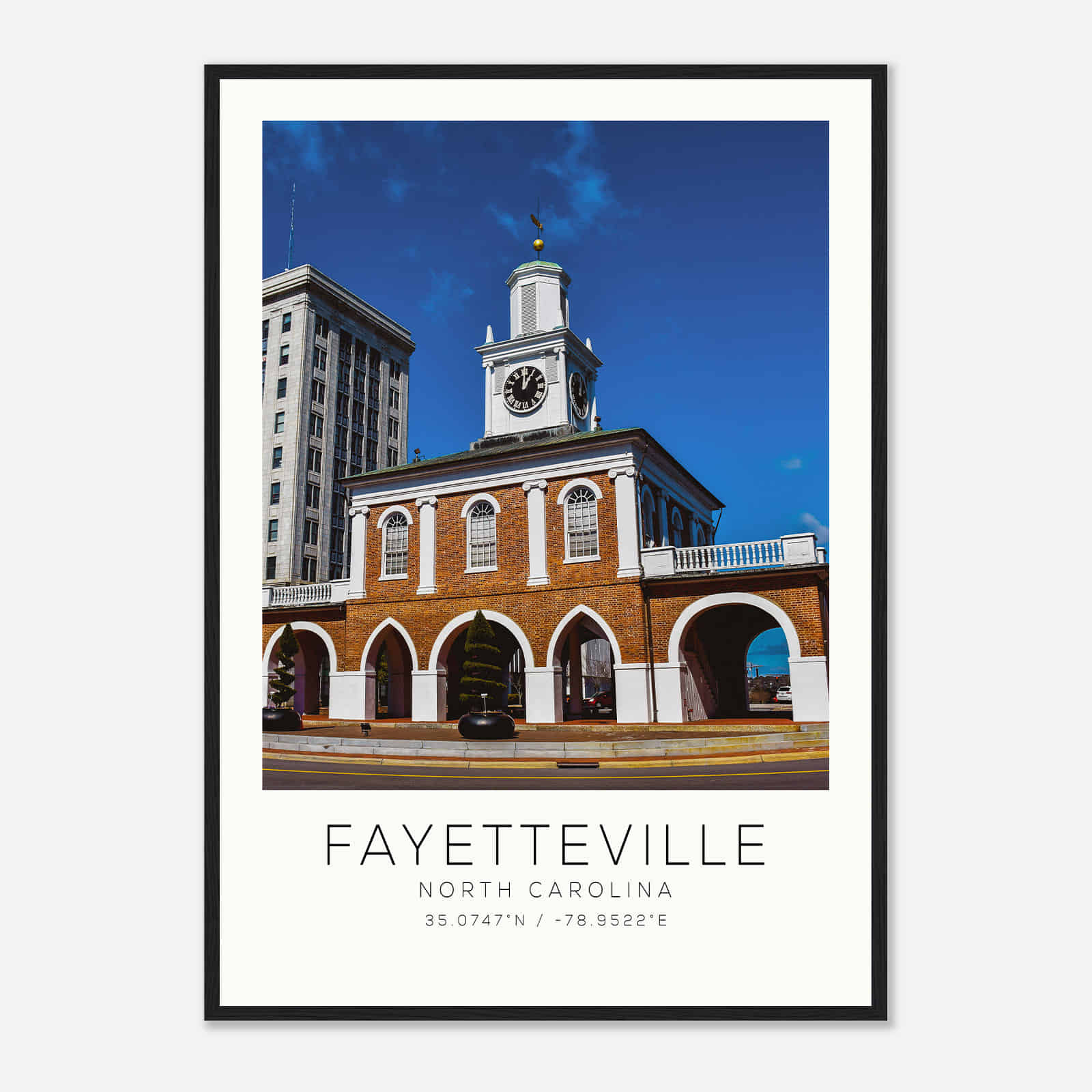 Fayetteville North Carolina Photo Travel Poster, Fayetteville Travel Print, Minimalist Travel Print DS1