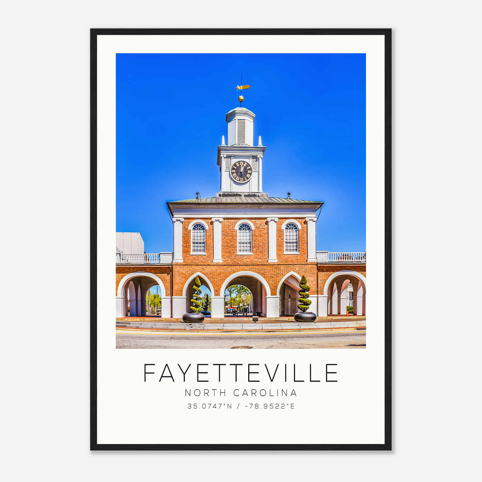 Fayetteville North Carolina Photo Travel Poster, Fayetteville Travel Print, Minimalist Travel Print DS3