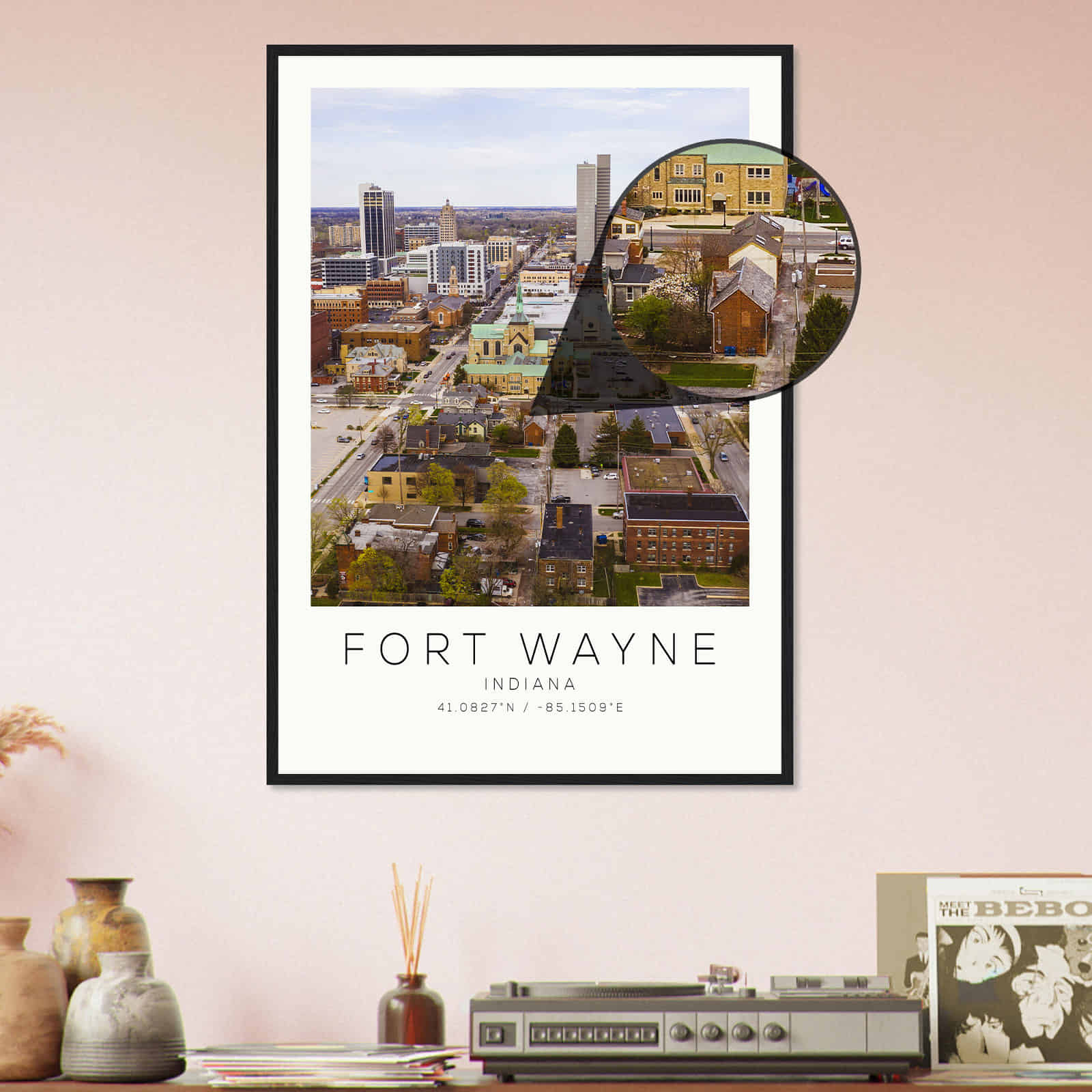 Deerfield Kansas Map Poster, Modern Home Decor Wall Art Print (Copy)