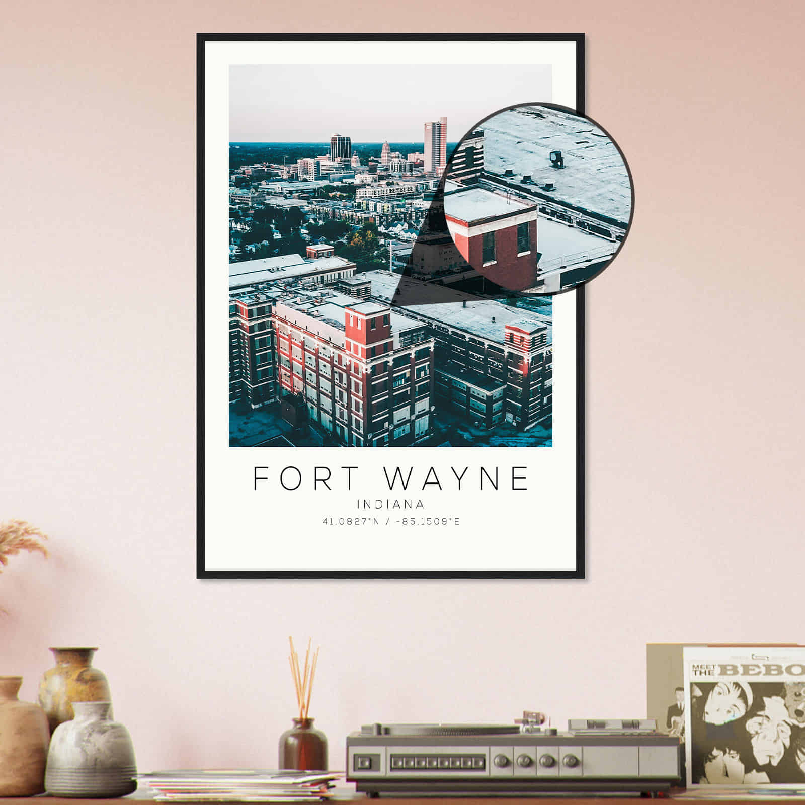 Deerfield Kansas Map Poster, Modern Home Decor Wall Art Print (Copy)