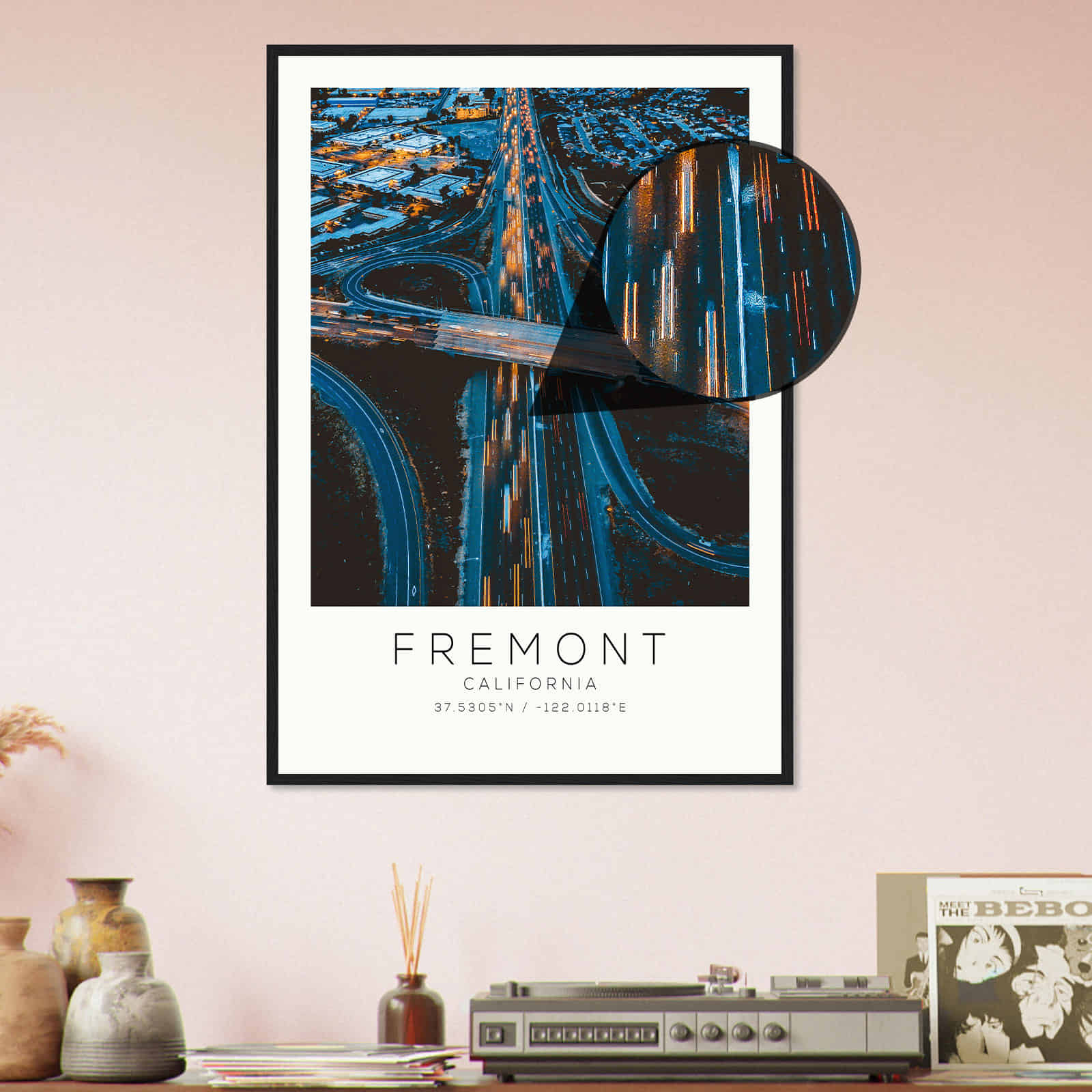 Deerfield Kansas Map Poster, Modern Home Decor Wall Art Print (Copy)