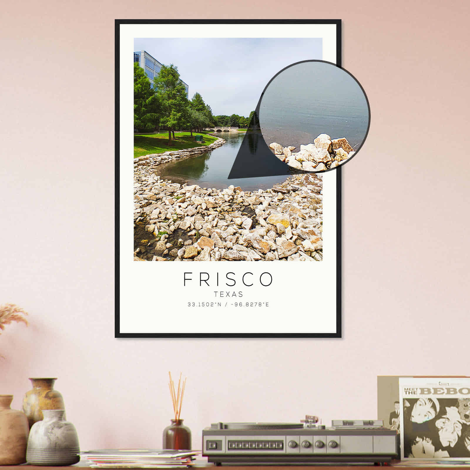 Deerfield Kansas Map Poster, Modern Home Decor Wall Art Print (Copy)