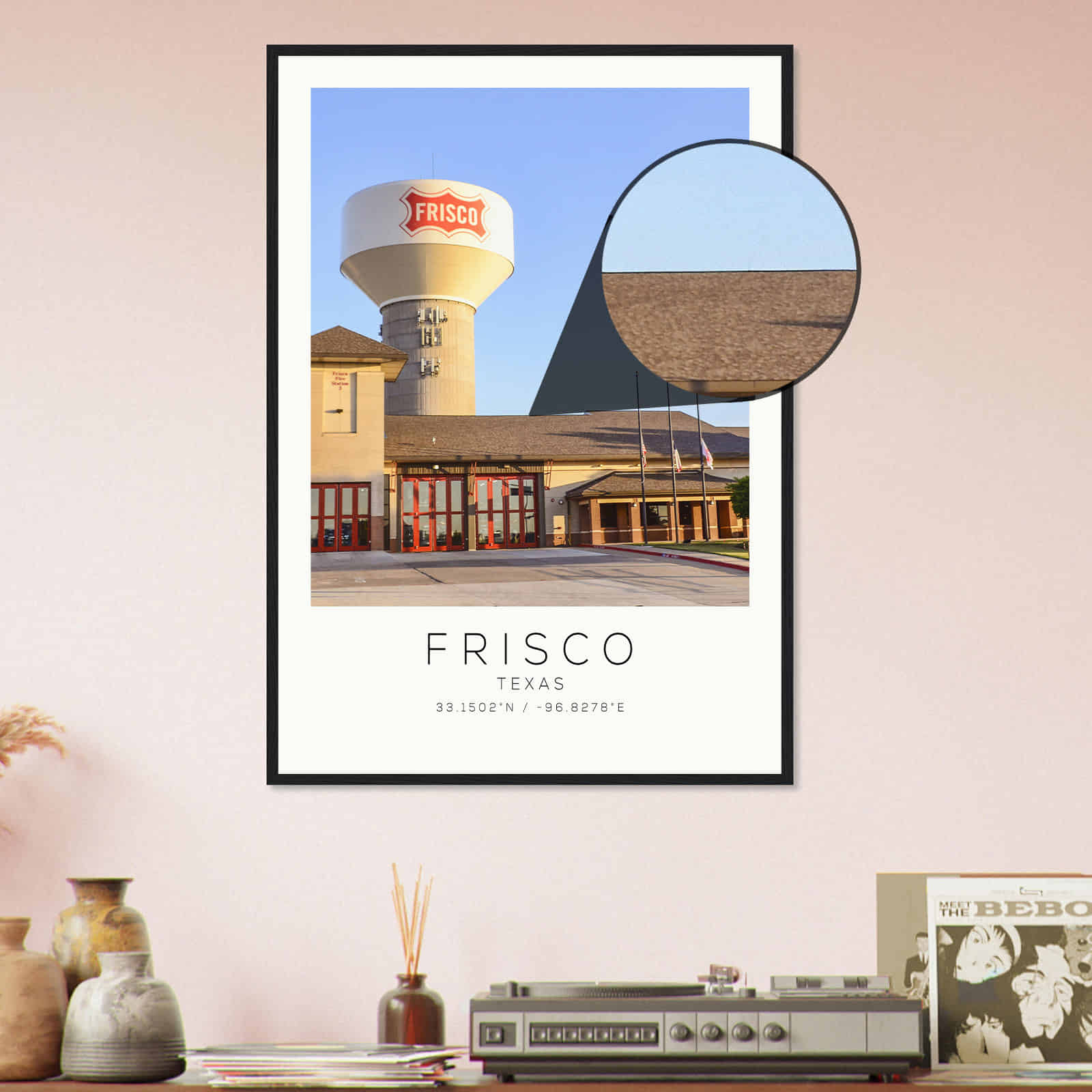 Deerfield Kansas Map Poster, Modern Home Decor Wall Art Print (Copy)