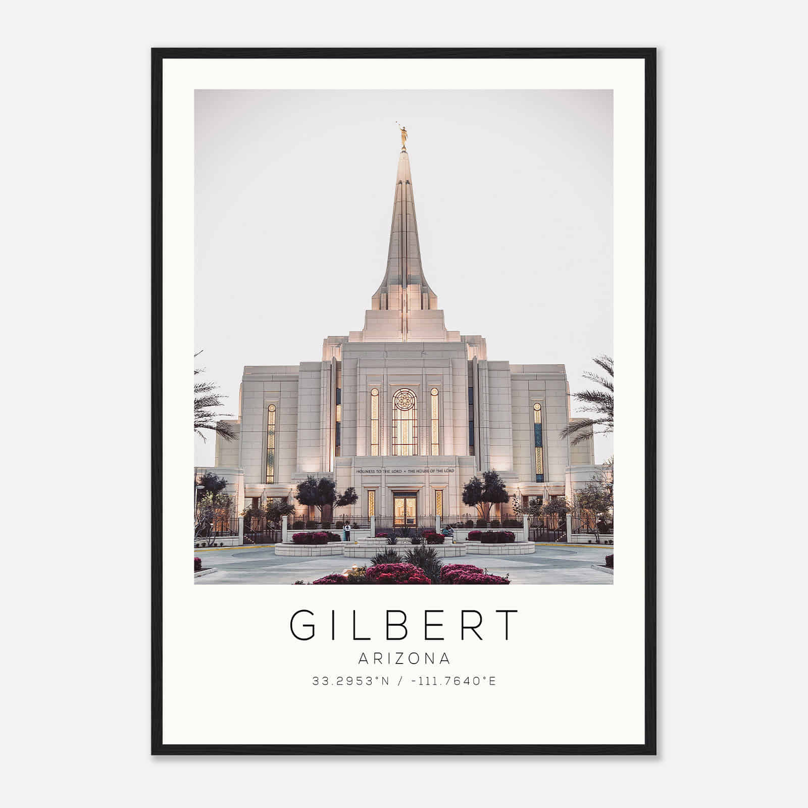 Gilbert Arizona Photo Travel Poster, Gilbert Travel Print, Minimalist Travel Print DS1