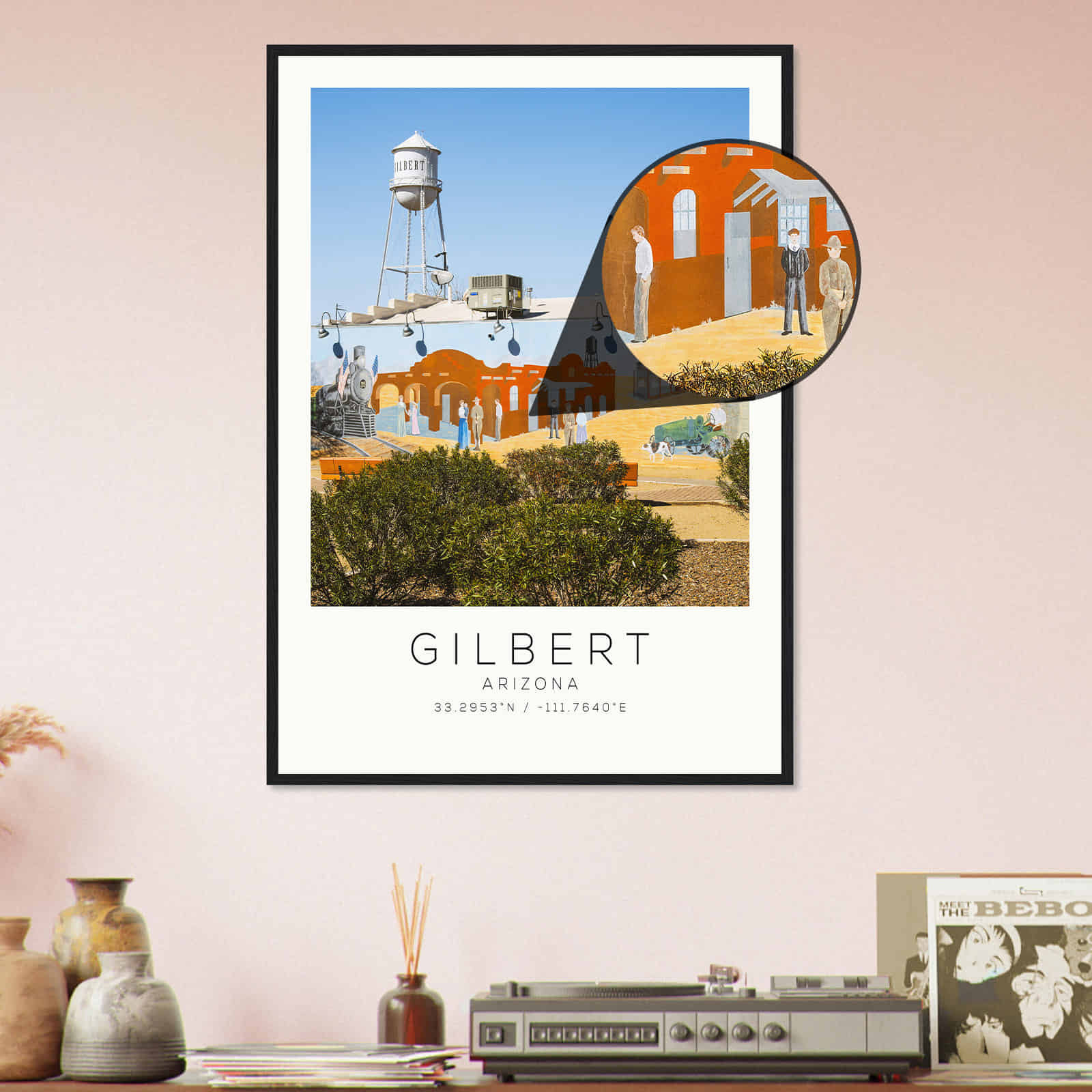 Deerfield Kansas Map Poster, Modern Home Decor Wall Art Print (Copy)