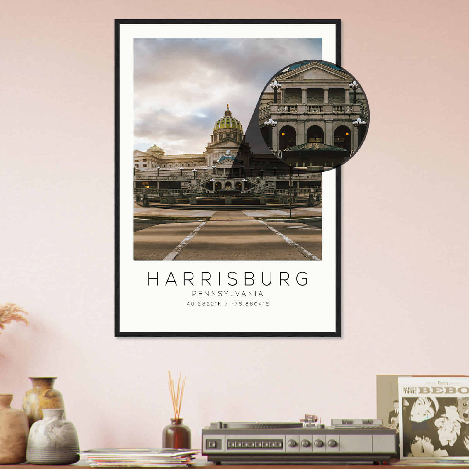 Deerfield Kansas Map Poster, Modern Home Decor Wall Art Print (Copy)