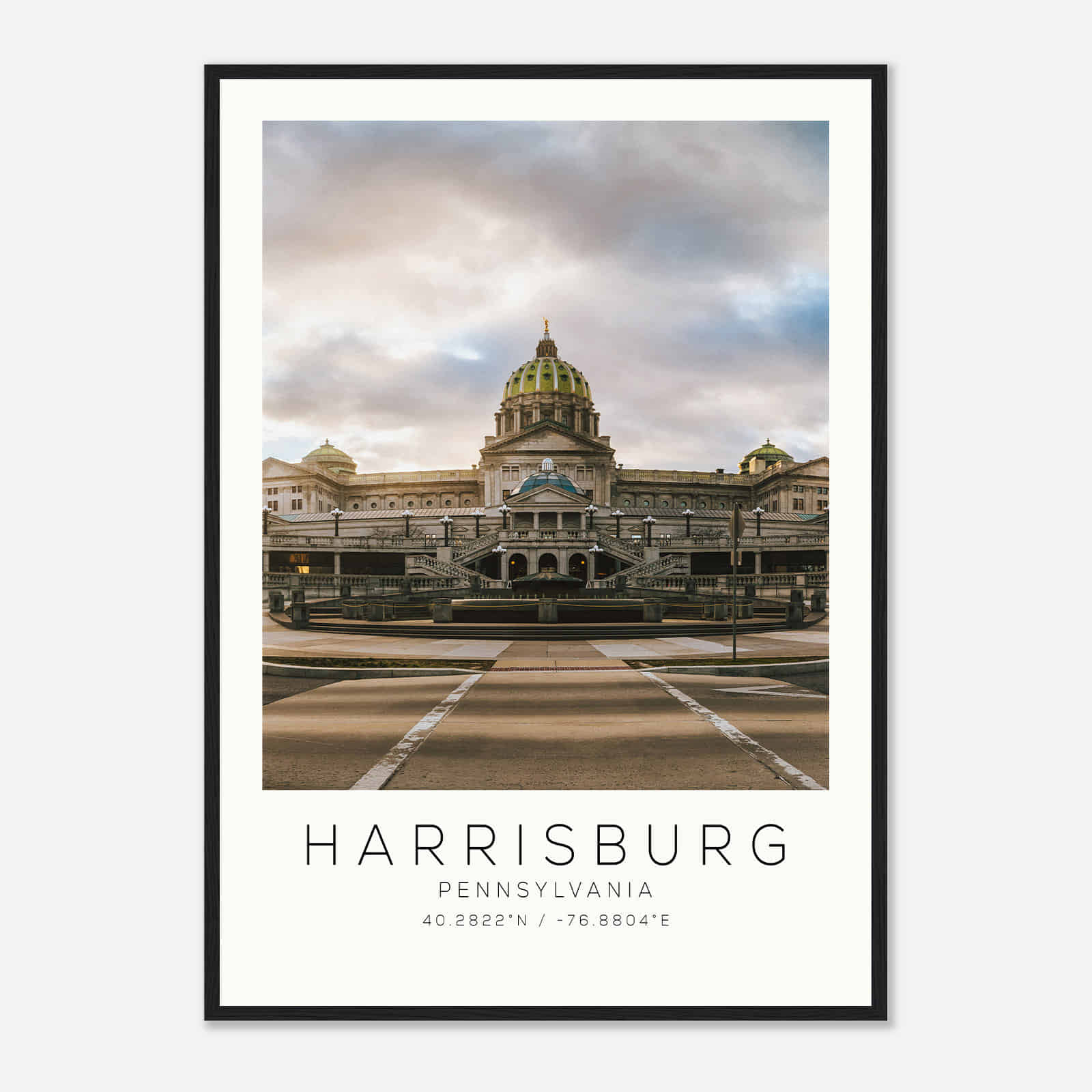 Harrisburg Pennsylvania Photo Travel Poster, Harrisburg Travel Print, Minimalist Travel Print DS1