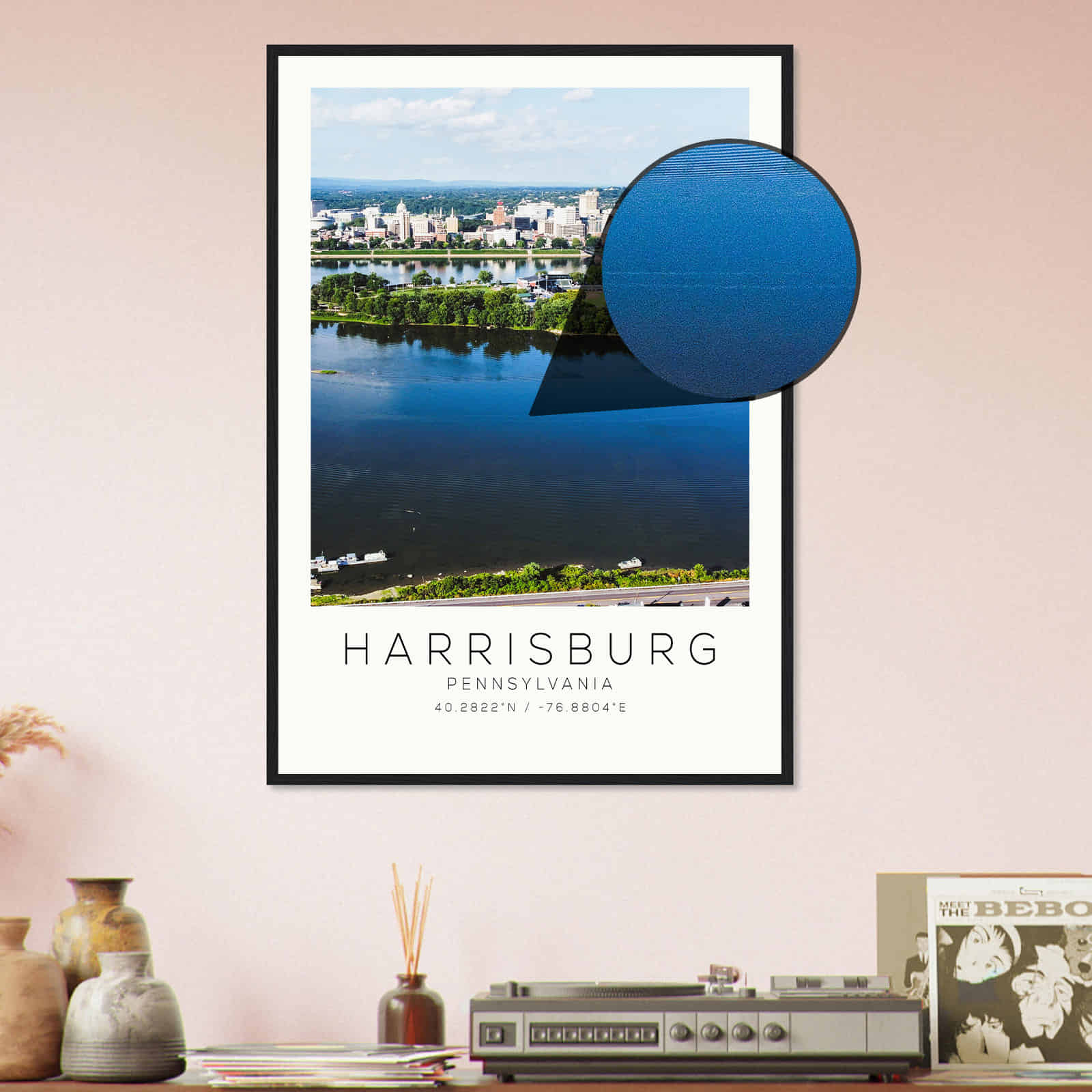 Deerfield Kansas Map Poster, Modern Home Decor Wall Art Print (Copy)