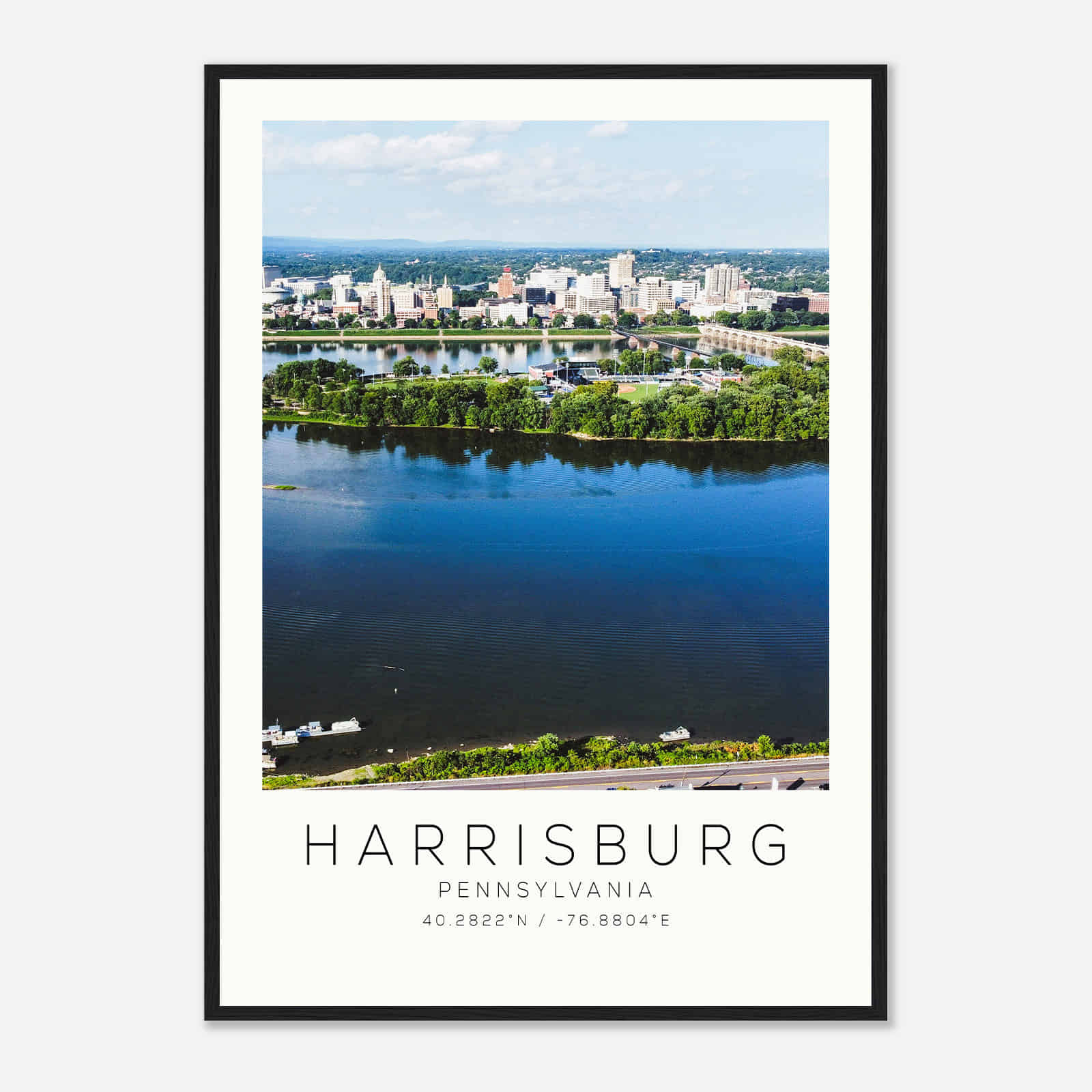 Harrisburg Pennsylvania Photo Travel Poster, Harrisburg Travel Print, Minimalist Travel Print DS2