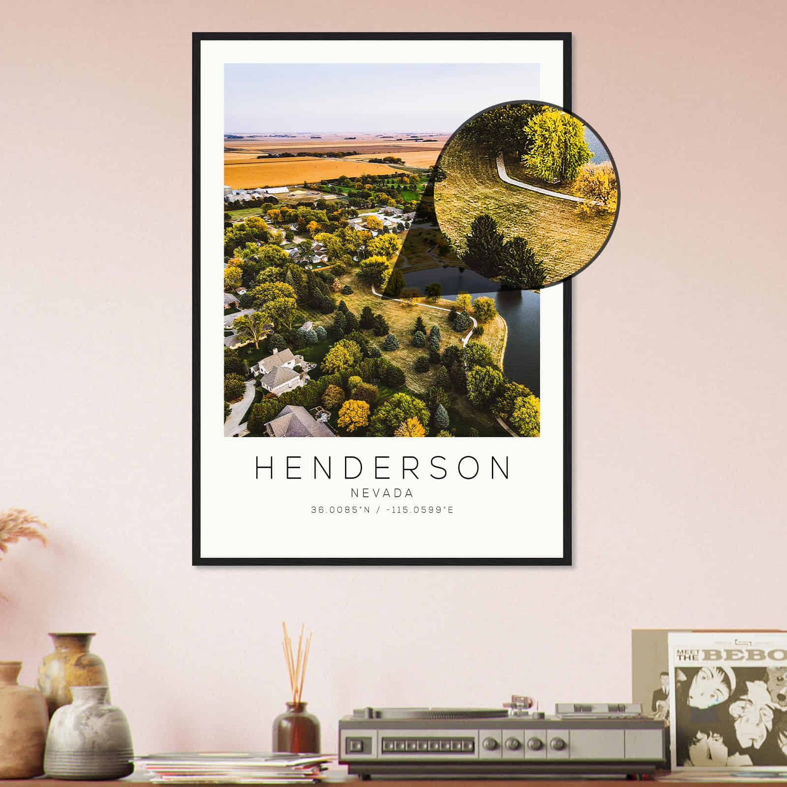 Deerfield Kansas Map Poster, Modern Home Decor Wall Art Print (Copy)