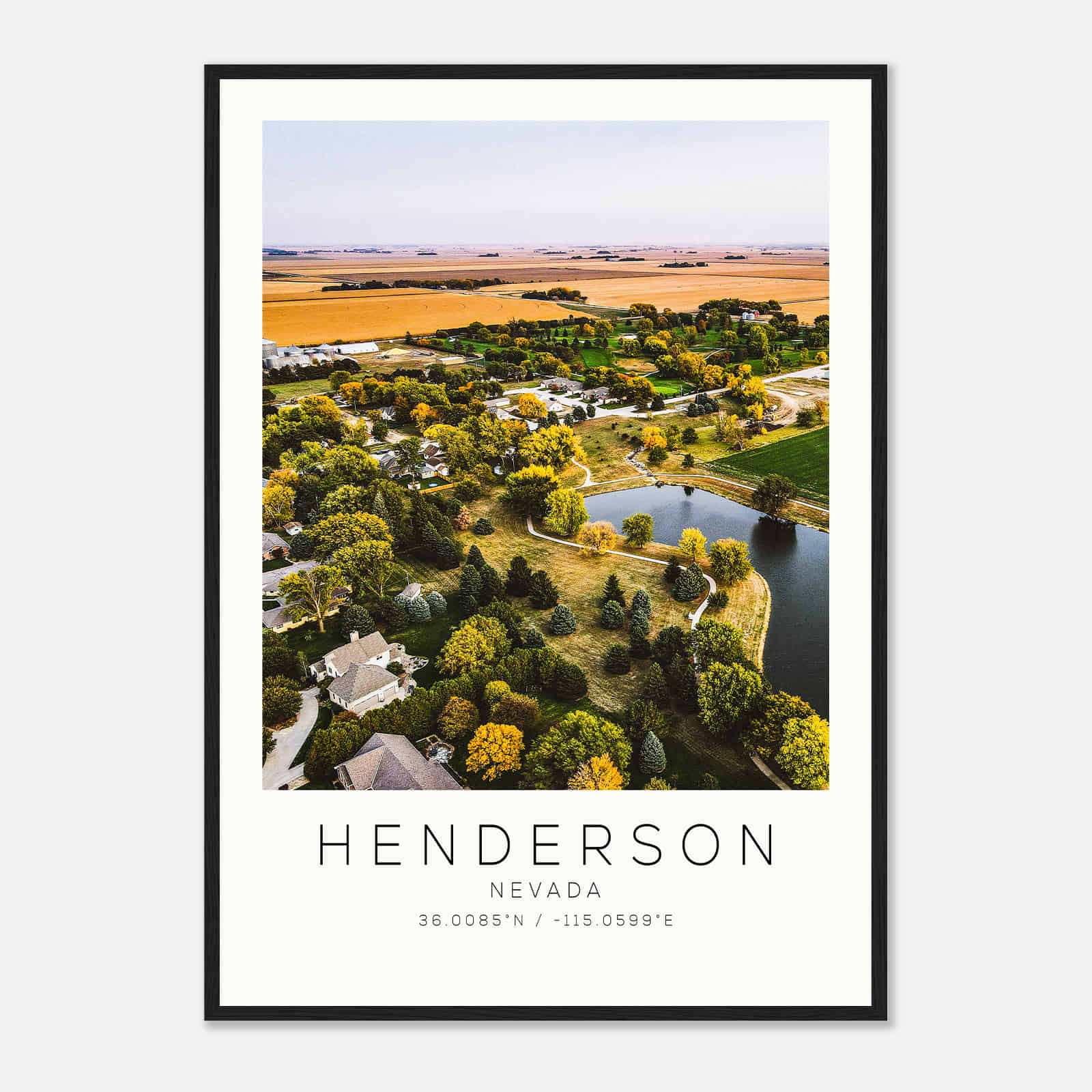 Henderson Nevada Photo Travel Poster, Henderson Travel Print, Minimalist Travel Print DS1