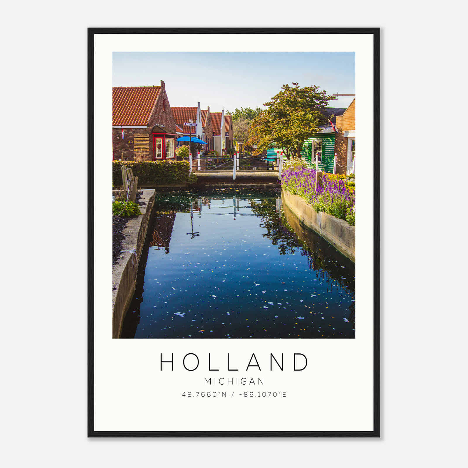 Holland Michigan Photo Travel Poster, Holland Travel Print, Minimalist Travel Print DS2