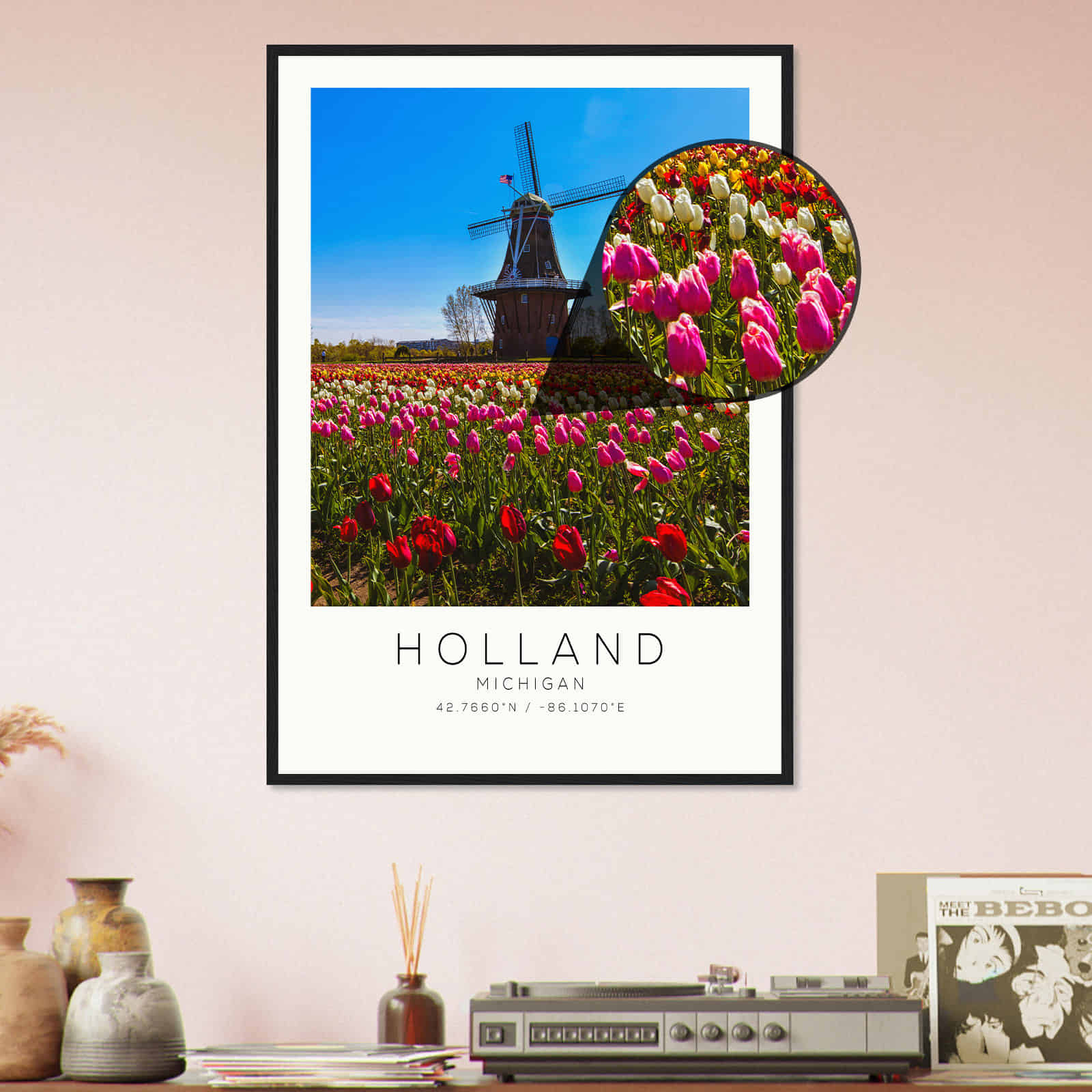 Deerfield Kansas Map Poster, Modern Home Decor Wall Art Print (Copy)