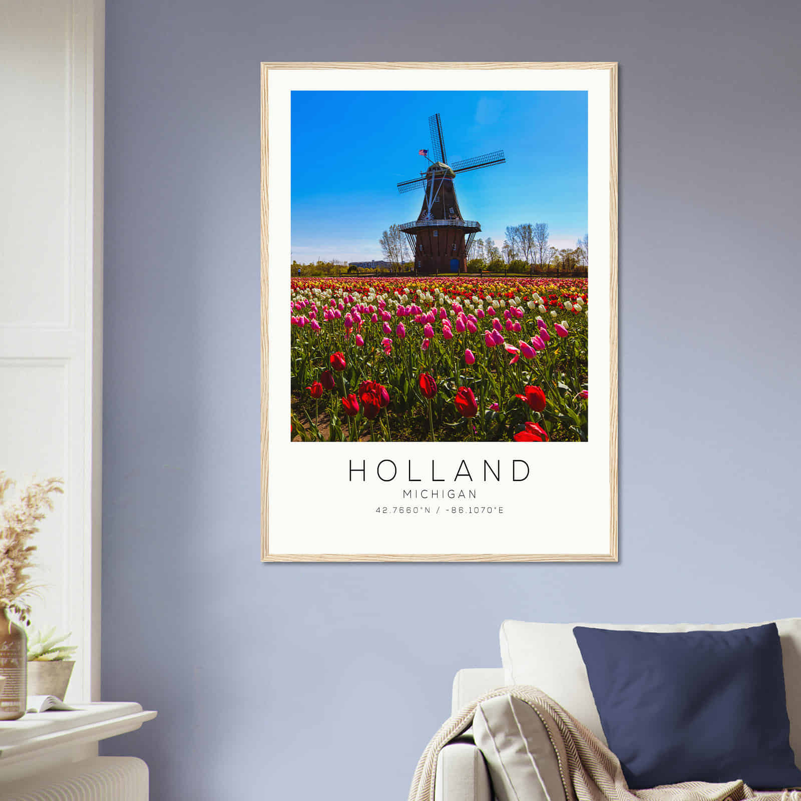 Deerfield Kansas Map Poster, Modern Home Decor Wall Art Print (Copy)