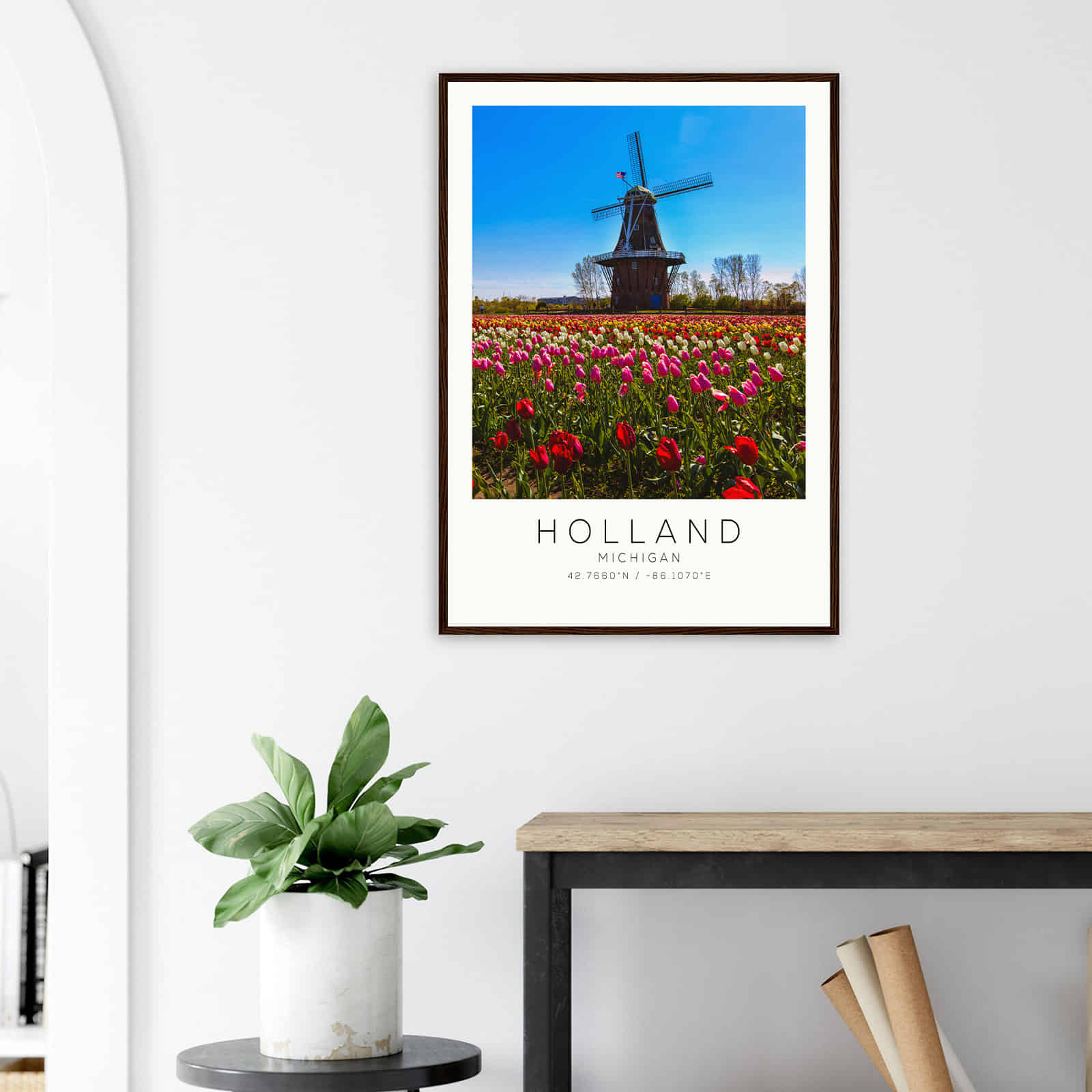 Deerfield Kansas Map Poster, Modern Home Decor Wall Art Print (Copy)