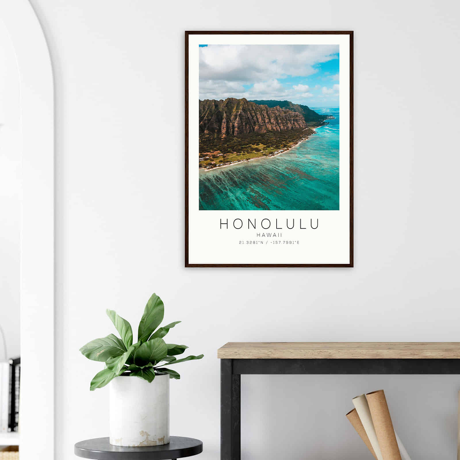 Deerfield Kansas Map Poster, Modern Home Decor Wall Art Print (Copy)