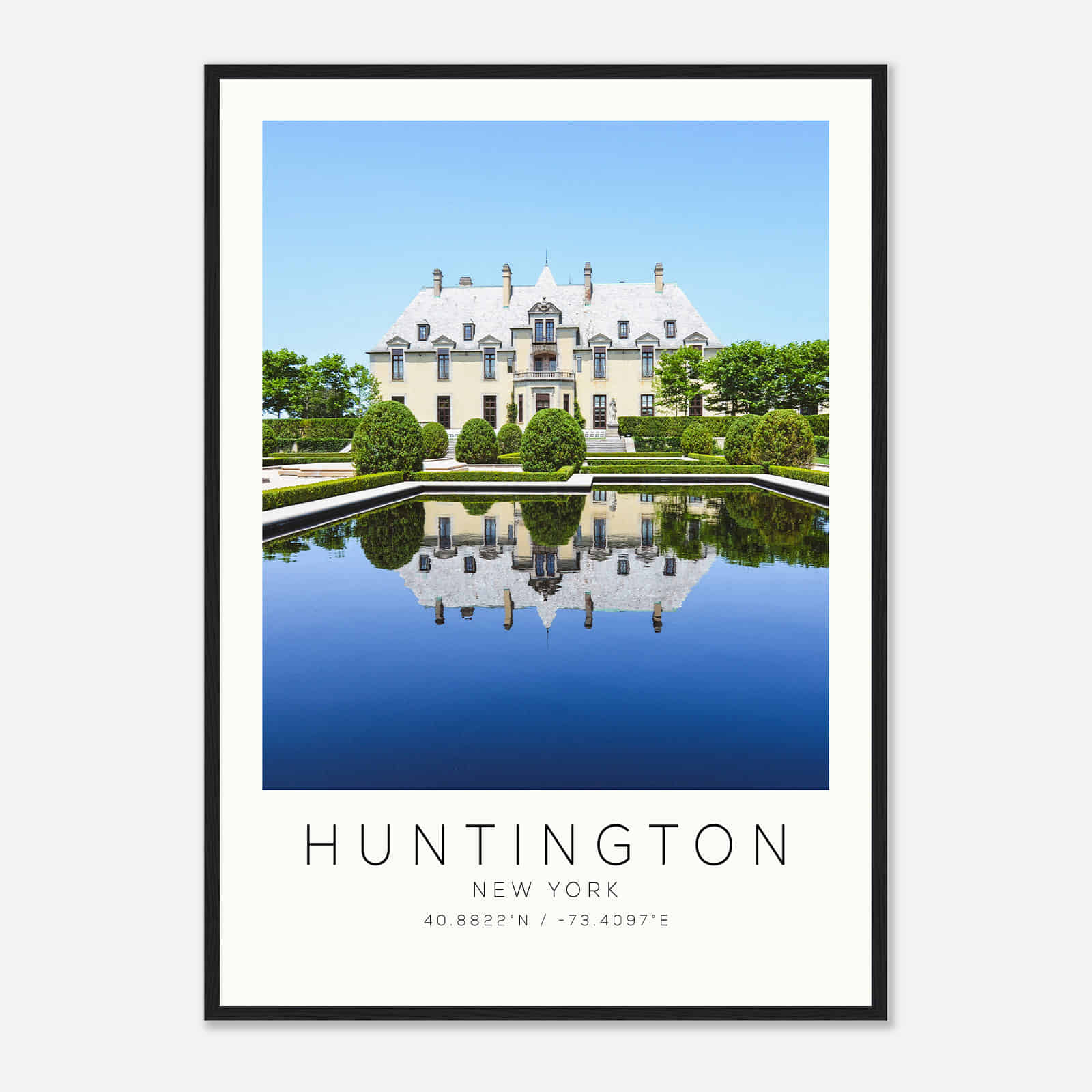 Huntington New York Photo Travel Poster, Huntington Travel Print, Minimalist Travel Print