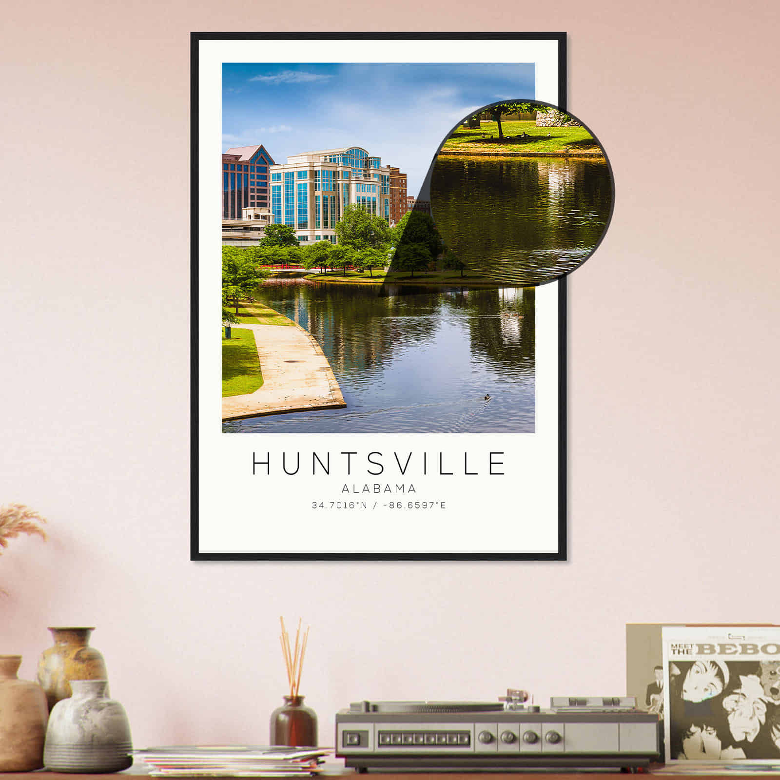 Deerfield Kansas Map Poster, Modern Home Decor Wall Art Print (Copy)