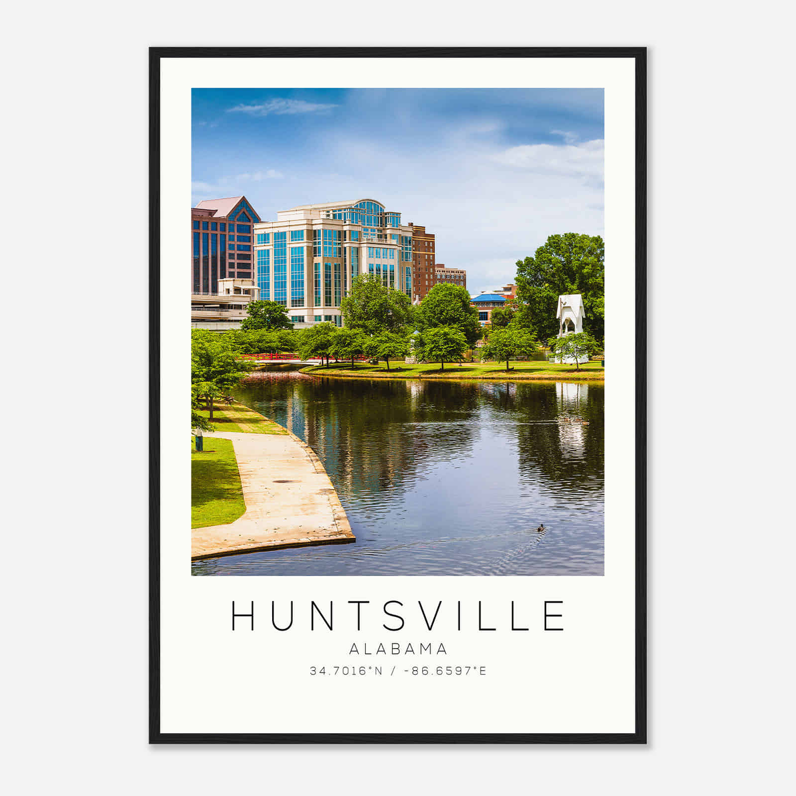 Huntsville Alabama Photo Travel Poster, Huntsville Travel Print, Minimalist Travel Print DS1