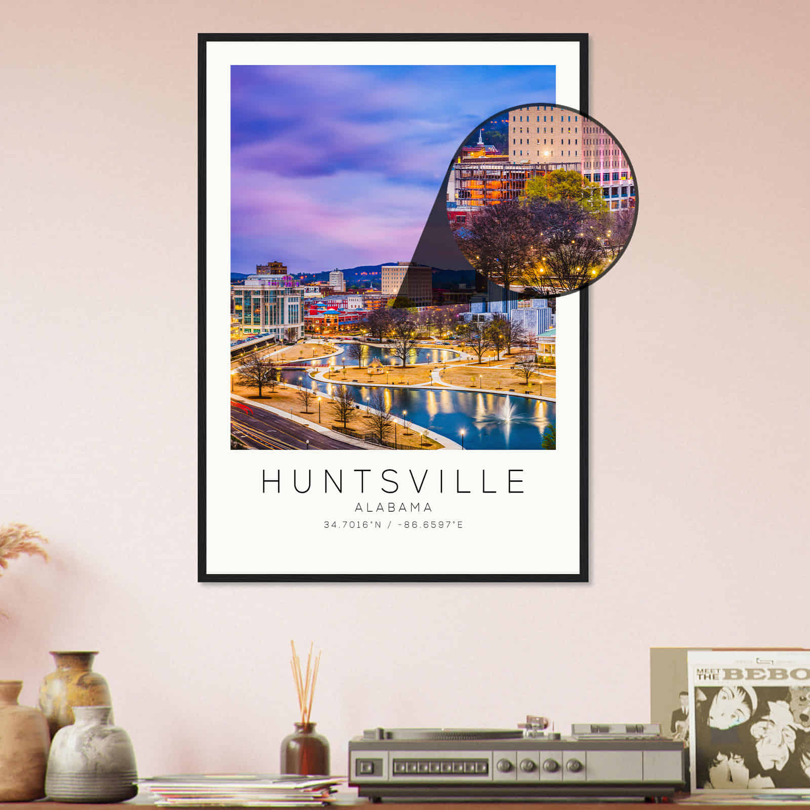 Deerfield Kansas Map Poster, Modern Home Decor Wall Art Print (Copy)