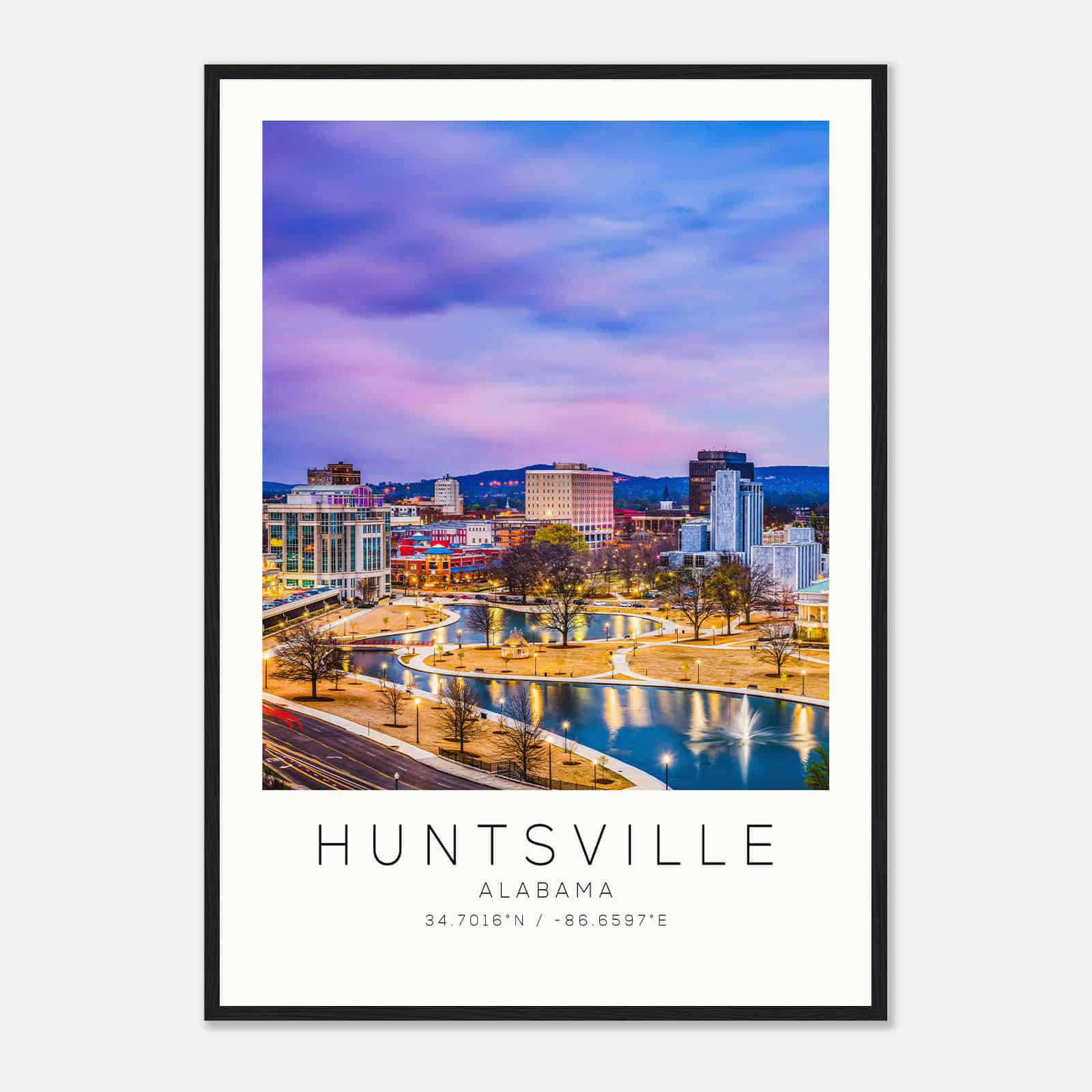 Huntsville Alabama Photo Travel Poster, Huntsville Travel Print, Minimalist Travel Print DS2
