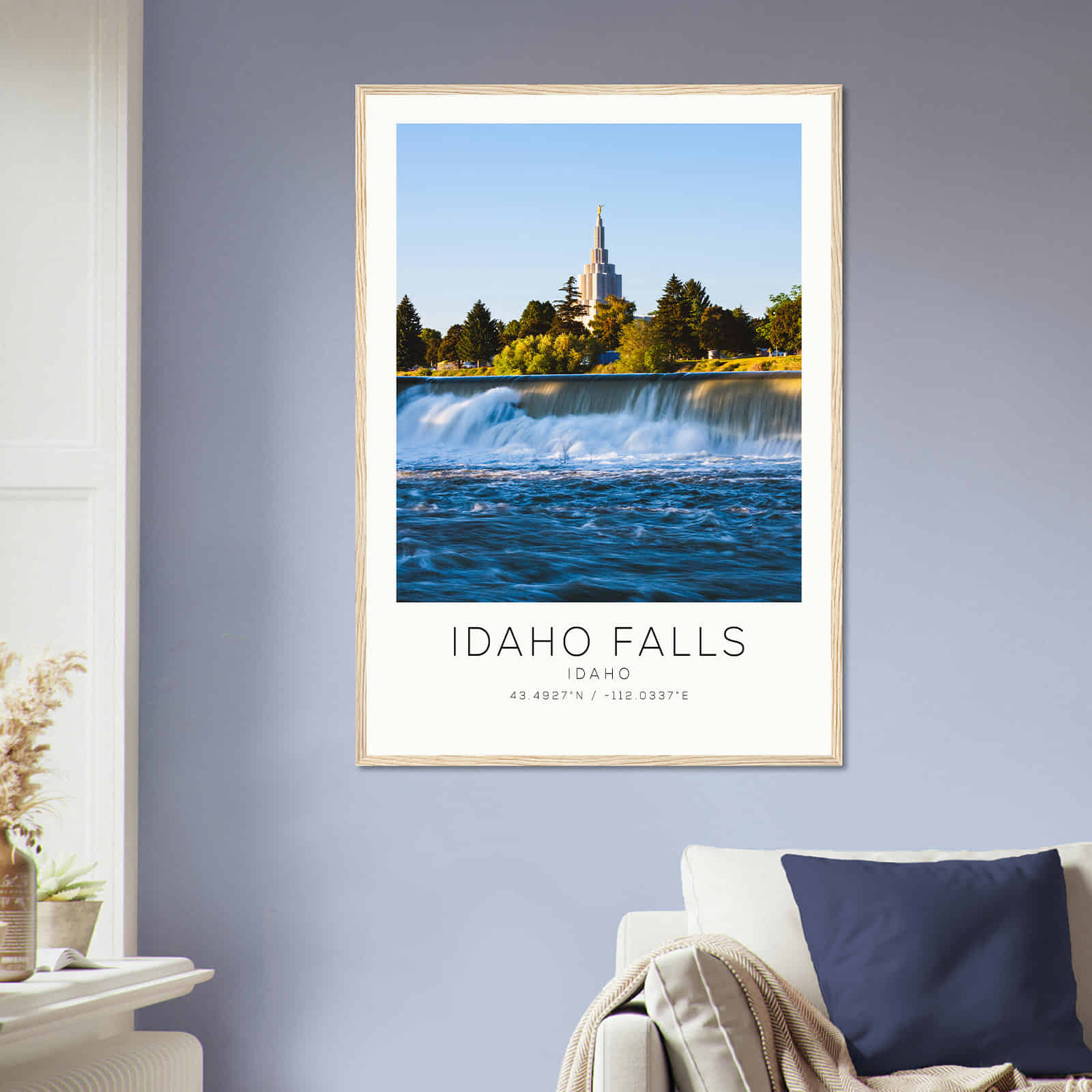 Deerfield Kansas Map Poster, Modern Home Decor Wall Art Print (Copy)