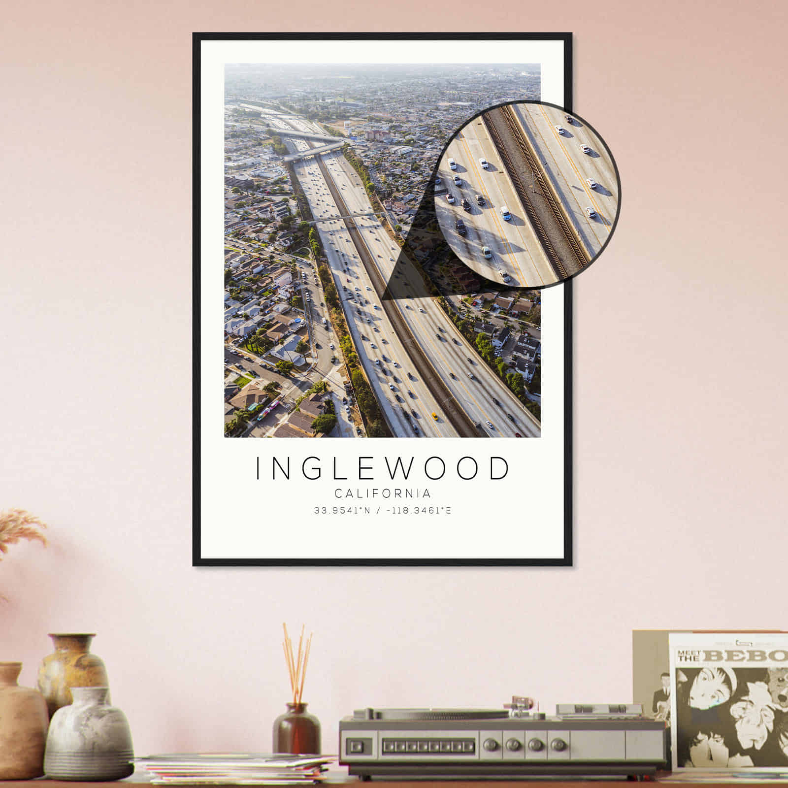 Deerfield Kansas Map Poster, Modern Home Decor Wall Art Print (Copy)