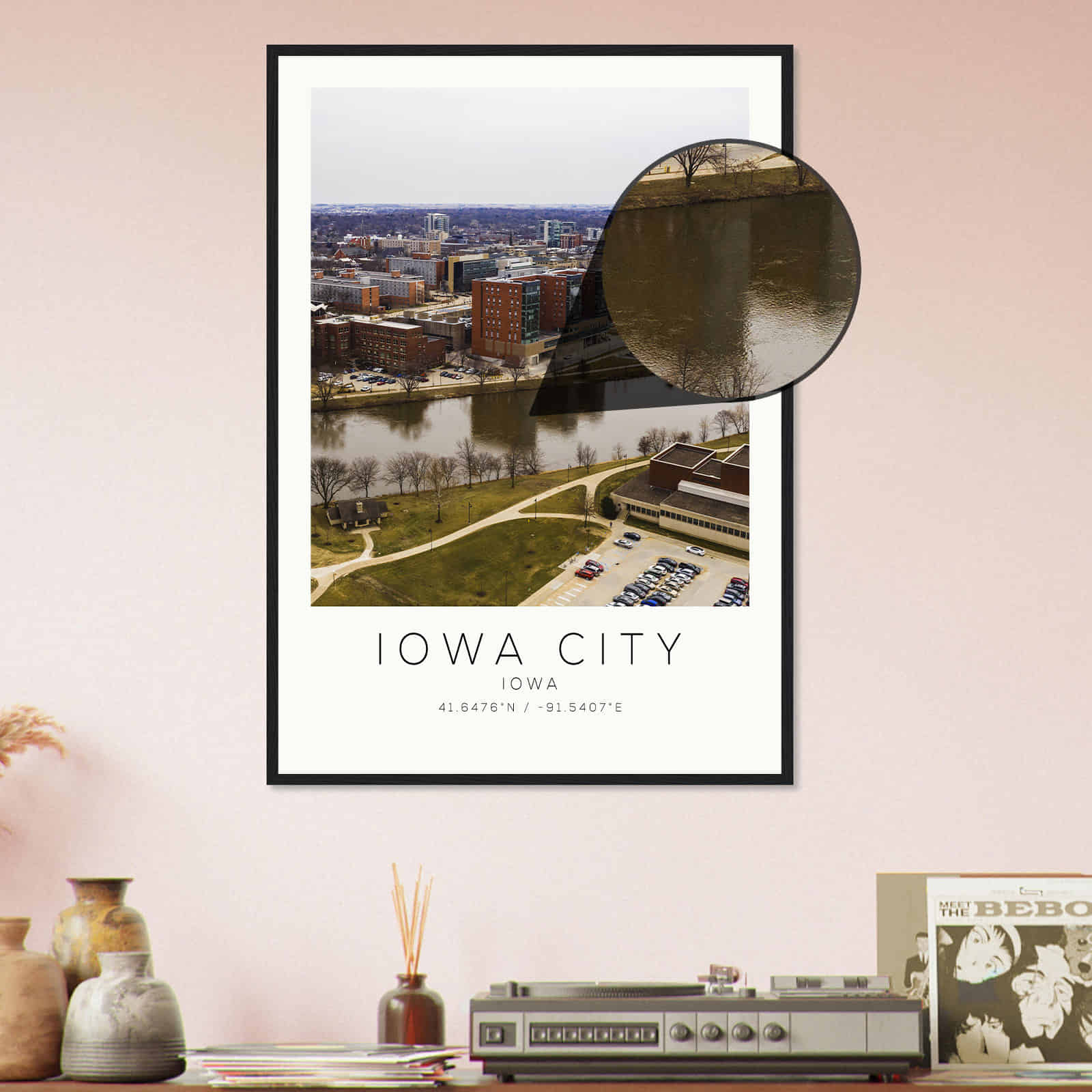 Deerfield Kansas Map Poster, Modern Home Decor Wall Art Print (Copy)