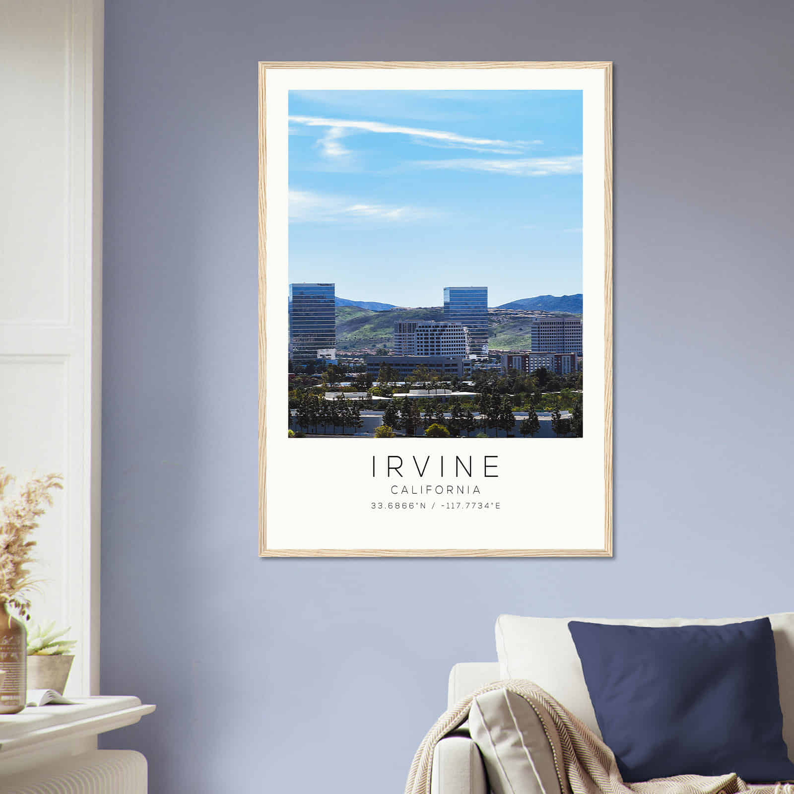 Deerfield Kansas Map Poster, Modern Home Decor Wall Art Print (Copy)