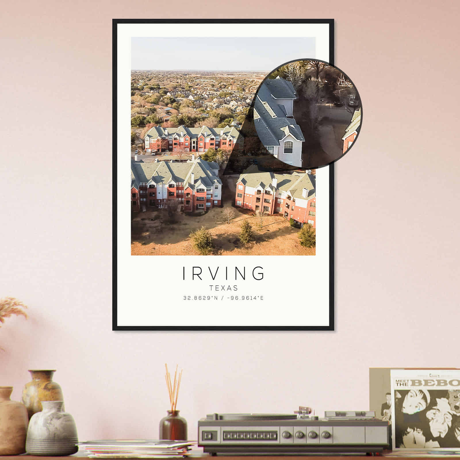 Deerfield Kansas Map Poster, Modern Home Decor Wall Art Print (Copy)