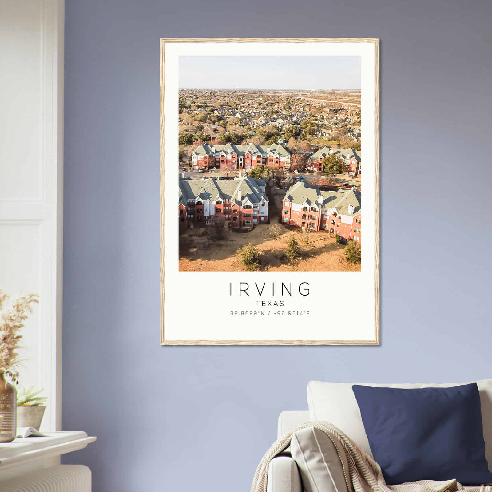 Deerfield Kansas Map Poster, Modern Home Decor Wall Art Print (Copy)