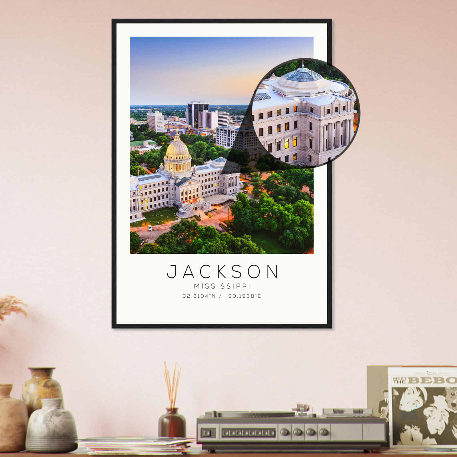 Deerfield Kansas Map Poster, Modern Home Decor Wall Art Print (Copy)