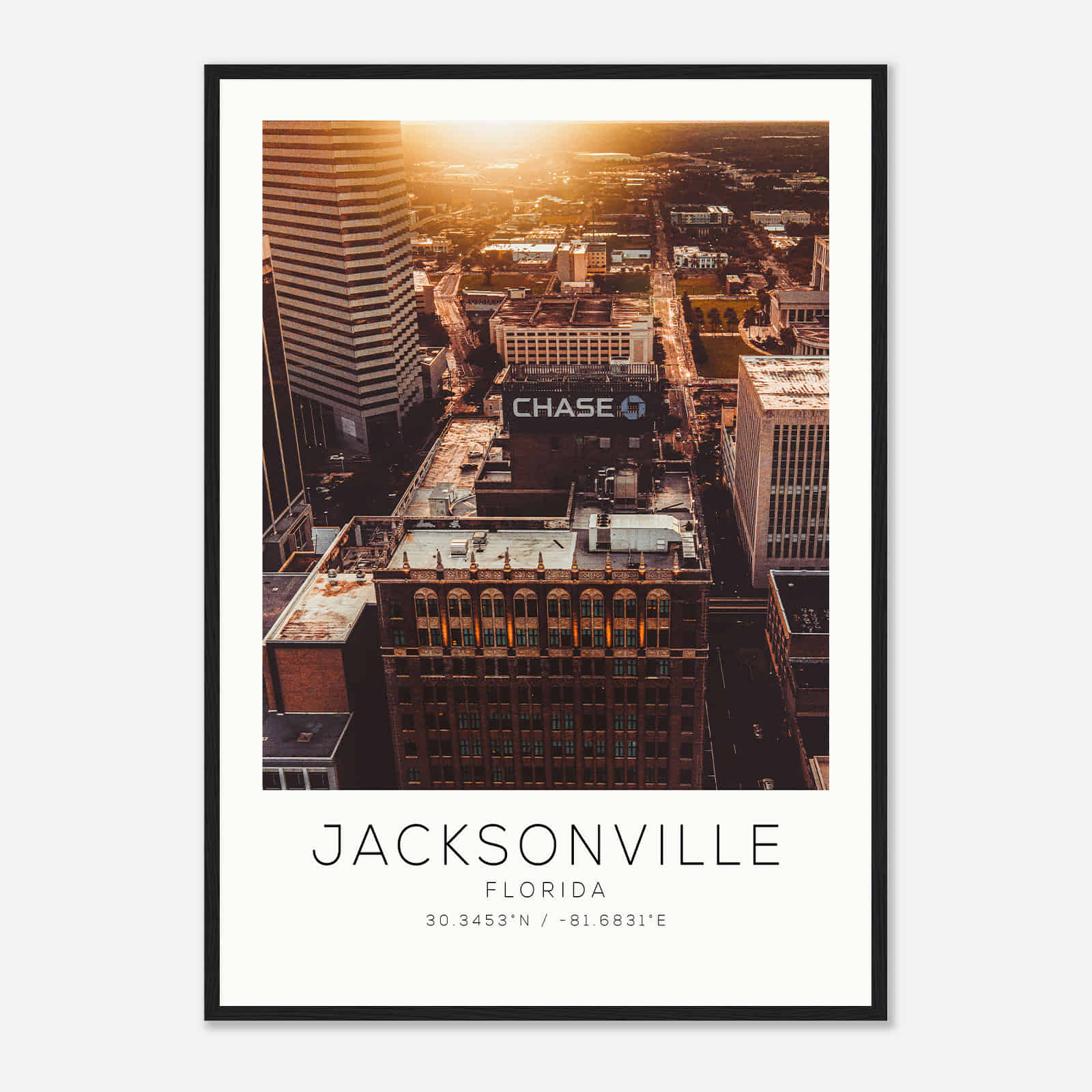 Jacksonville Florida Photo Travel Poster, Jacksonville Travel Print, Minimalist Travel Print DS4