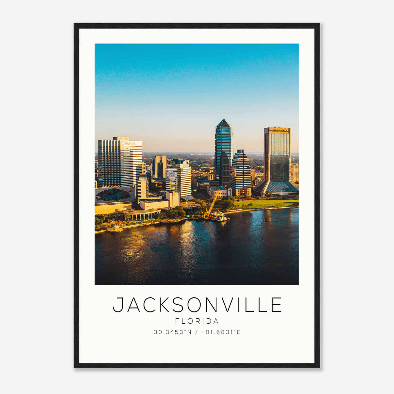 Jacksonville Florida1 Photo Travel Poster, Jacksonville Travel Print, Minimalist Travel Print