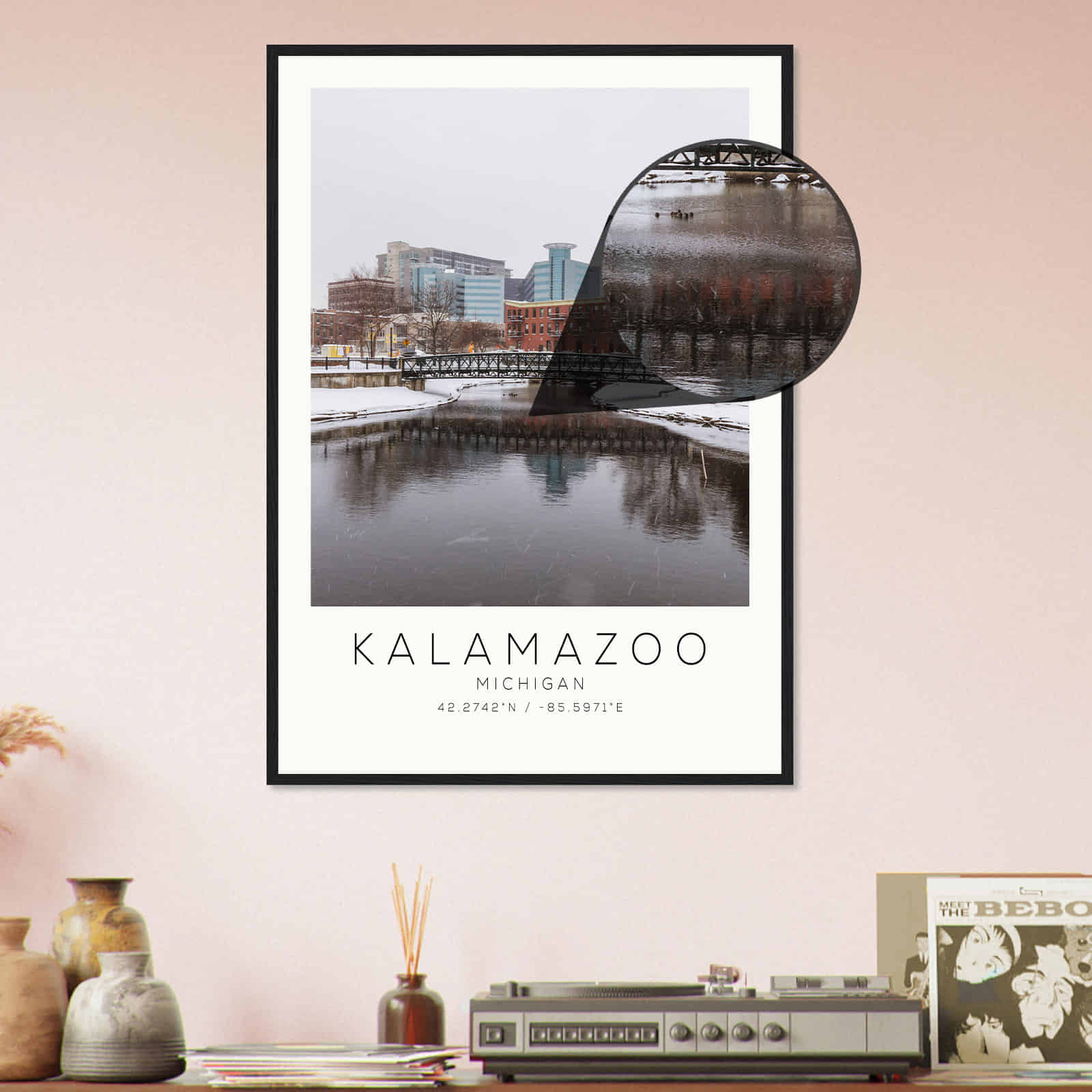 Deerfield Kansas Map Poster, Modern Home Decor Wall Art Print (Copy)