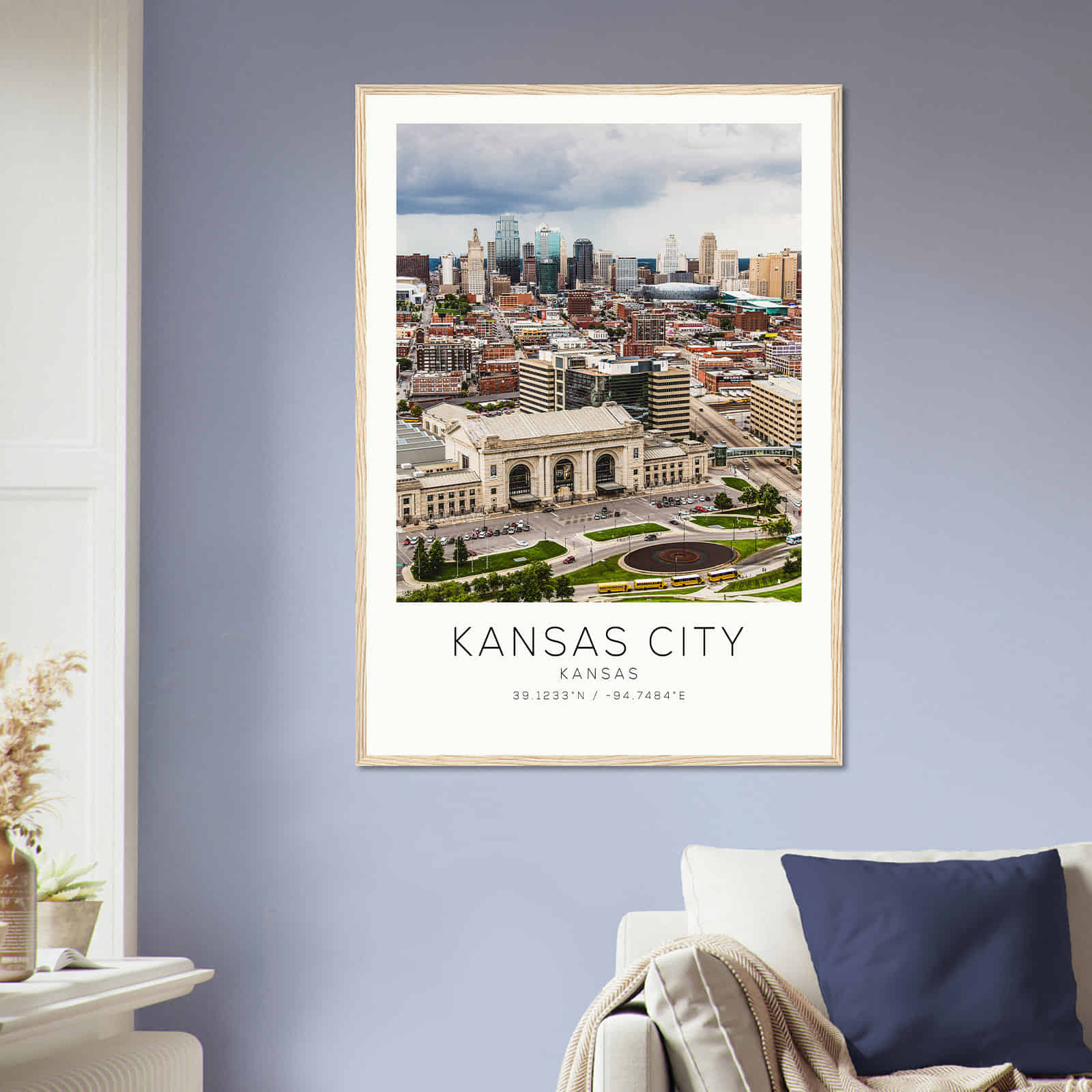 Deerfield Kansas Map Poster, Modern Home Decor Wall Art Print (Copy)