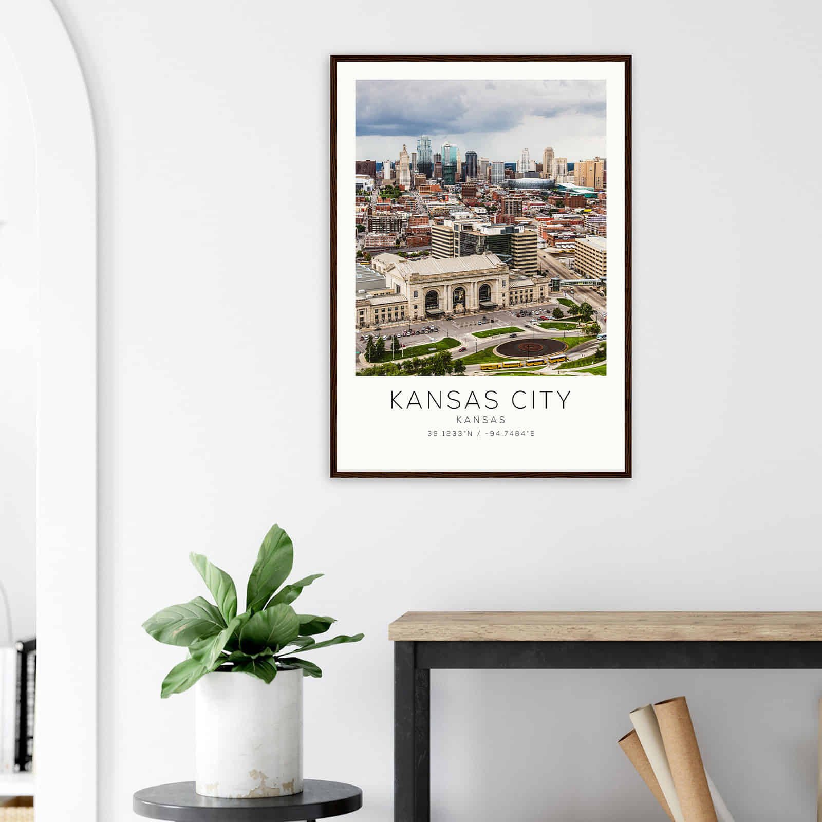 Deerfield Kansas Map Poster, Modern Home Decor Wall Art Print (Copy)