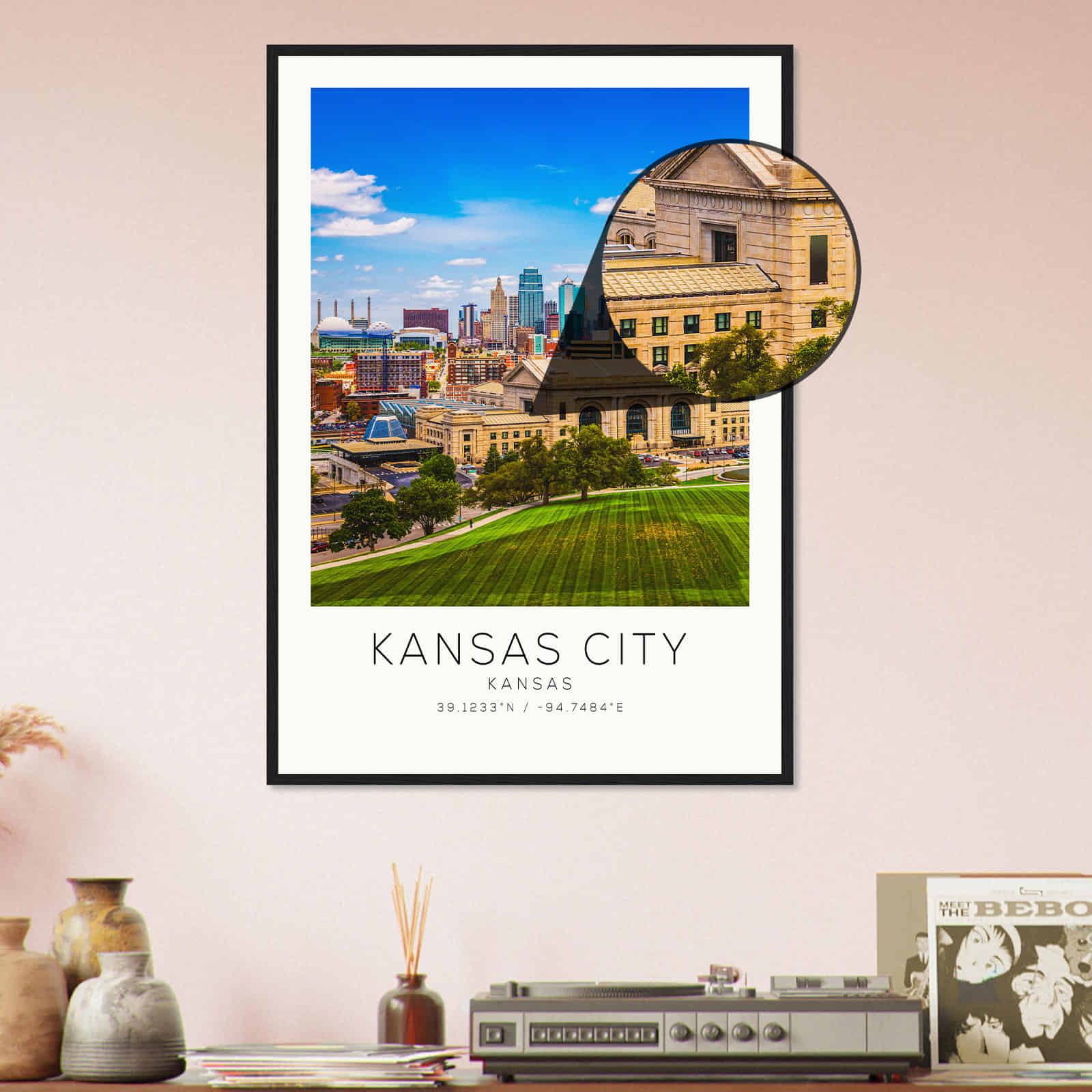Deerfield Kansas Map Poster, Modern Home Decor Wall Art Print (Copy)