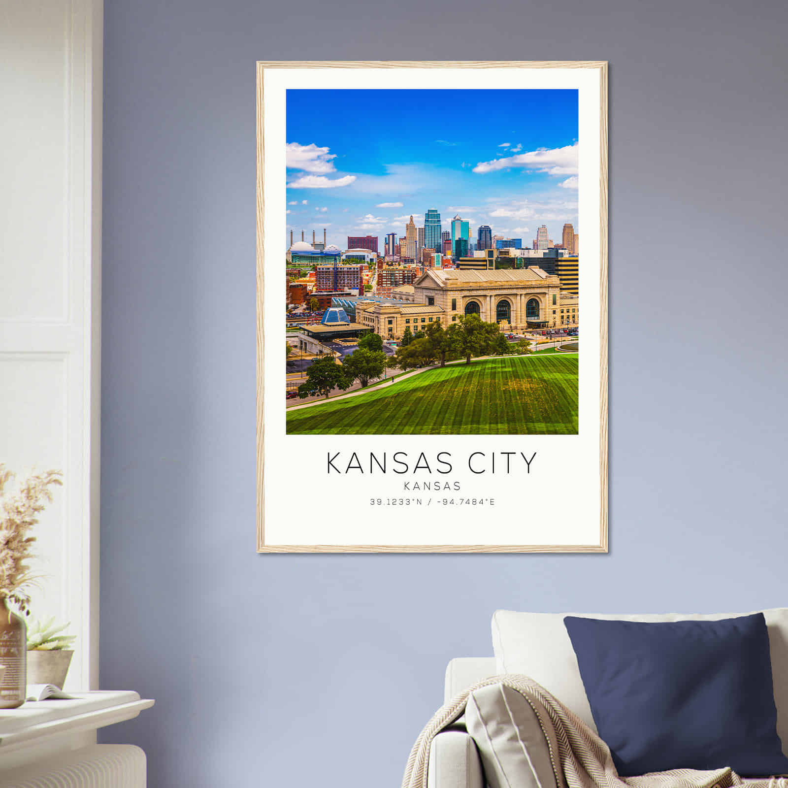 Deerfield Kansas Map Poster, Modern Home Decor Wall Art Print (Copy)