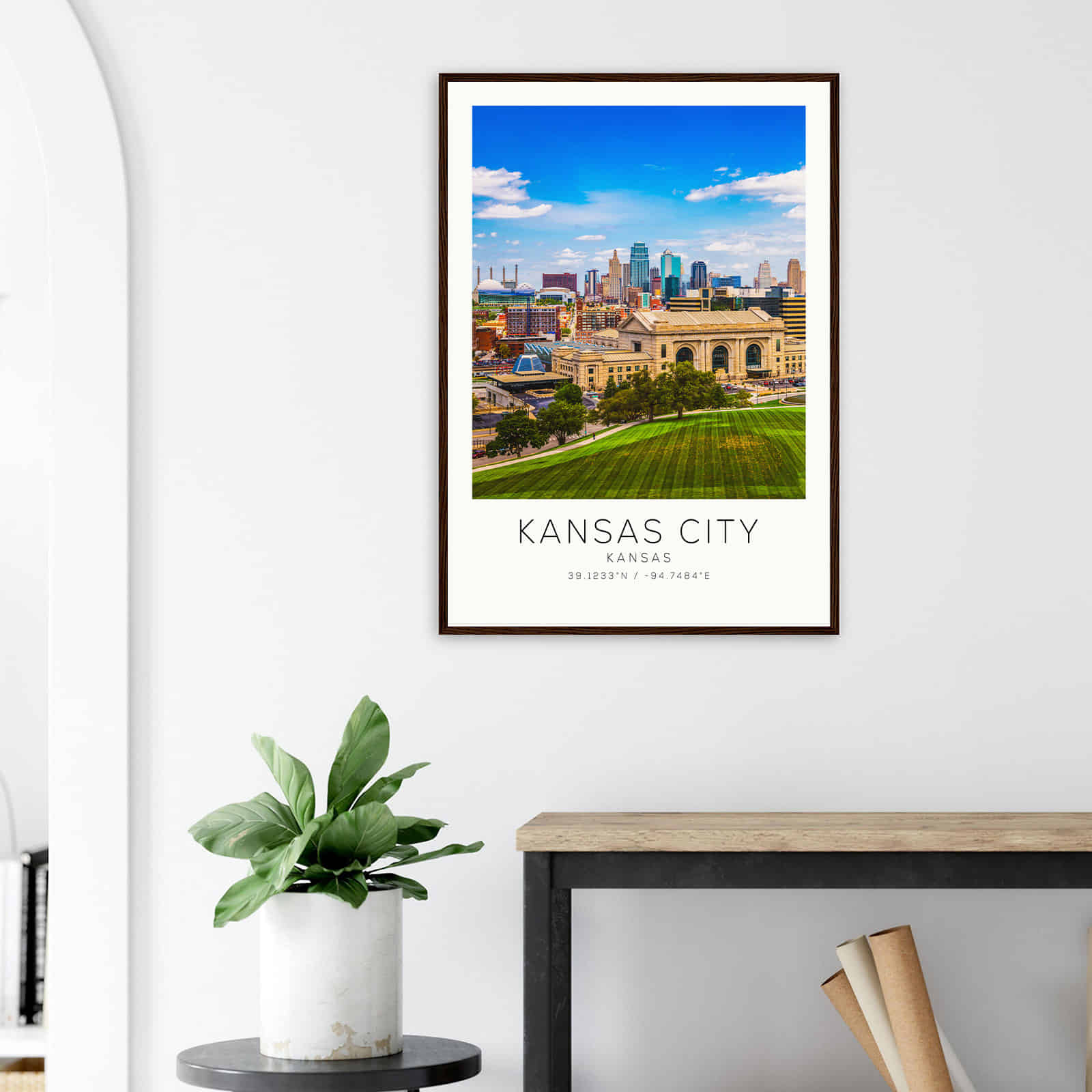 Deerfield Kansas Map Poster, Modern Home Decor Wall Art Print (Copy)