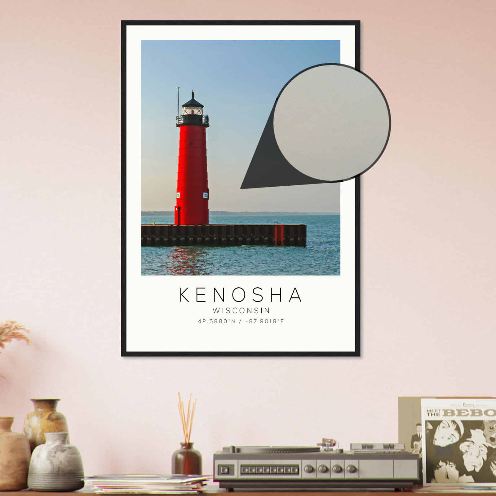 Deerfield Kansas Map Poster, Modern Home Decor Wall Art Print (Copy)