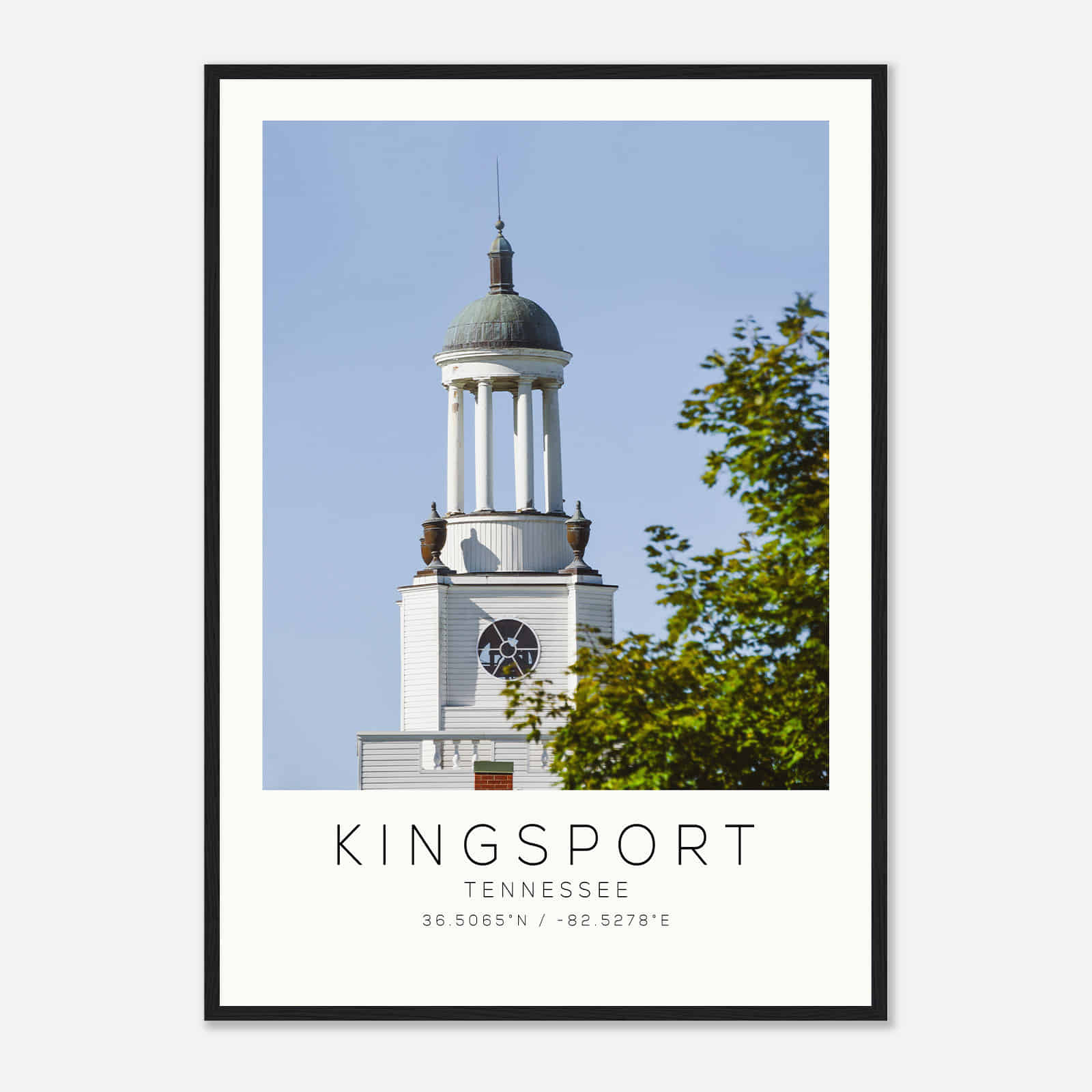 Kingsport Tennessee Photo Travel Poster, Kingsport Travel Print, Minimalist Travel Print