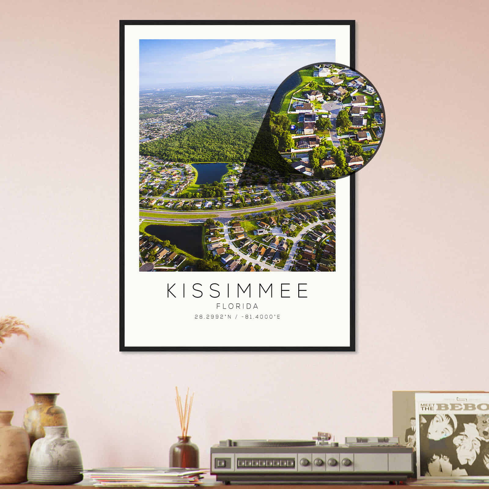 Deerfield Kansas Map Poster, Modern Home Decor Wall Art Print (Copy)