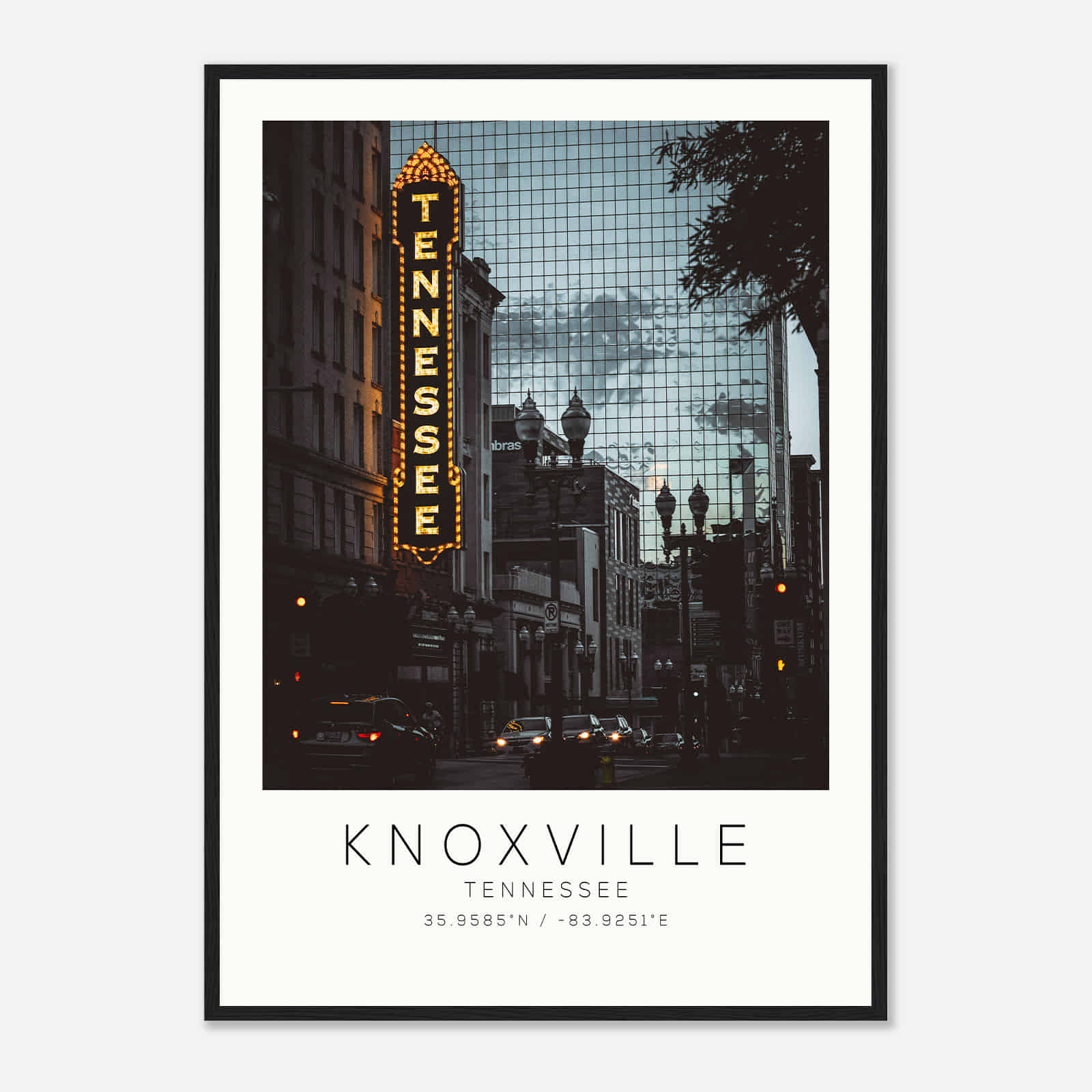 Knoxville Tennessee DS2 Photo Travel Poster, Knoxville Tennessee Travel Print, Minimalist Travel Print