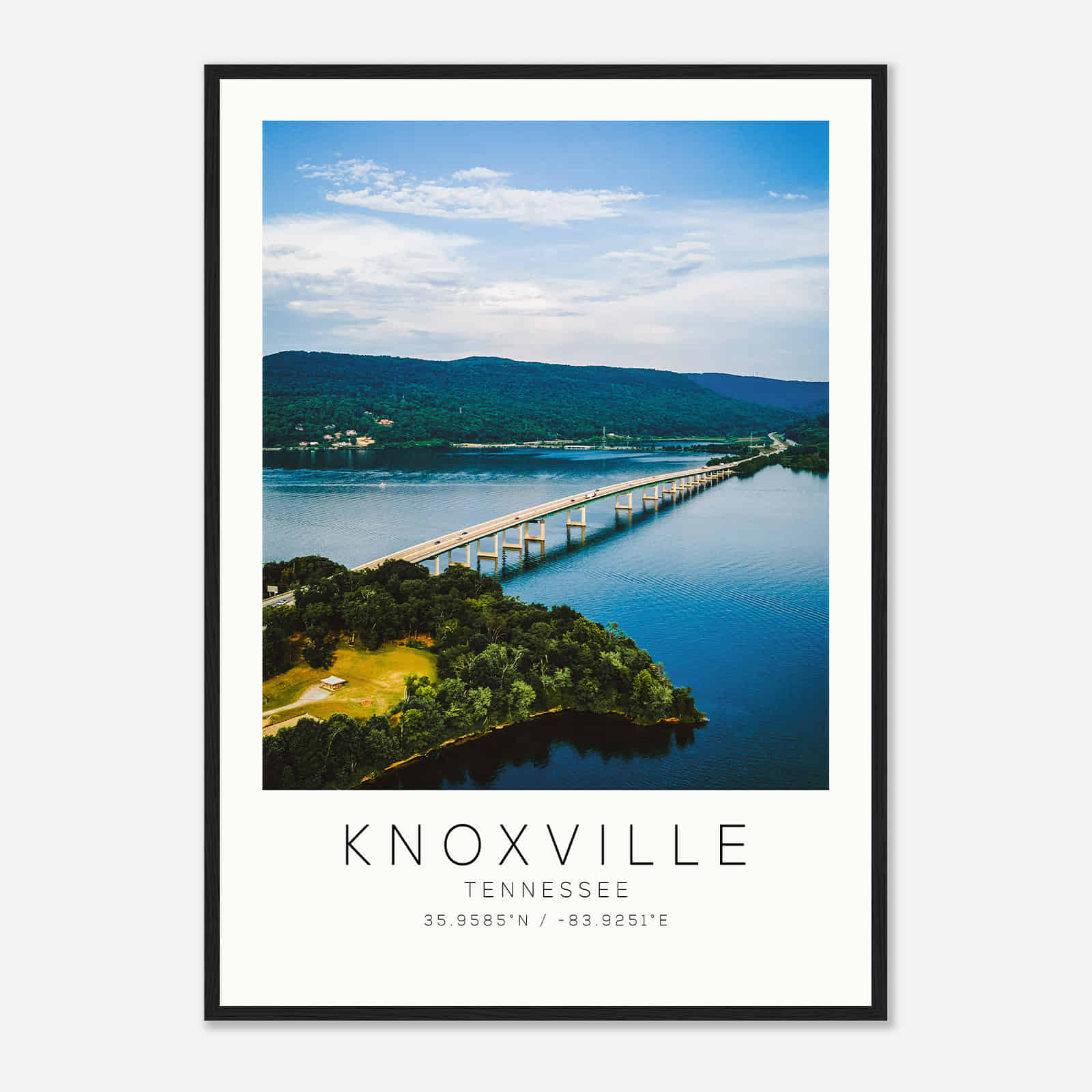 Knoxville Tennessee DS3 Photo Travel Poster, Knoxville Tennessee Travel Print, Minimalist Travel Print