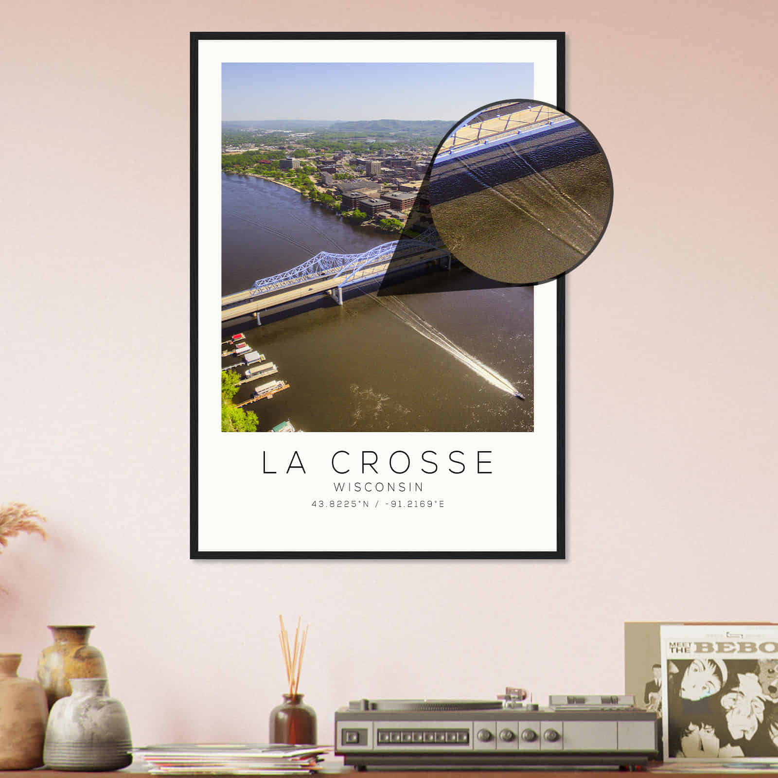 Deerfield Kansas Map Poster, Modern Home Decor Wall Art Print (Copy)