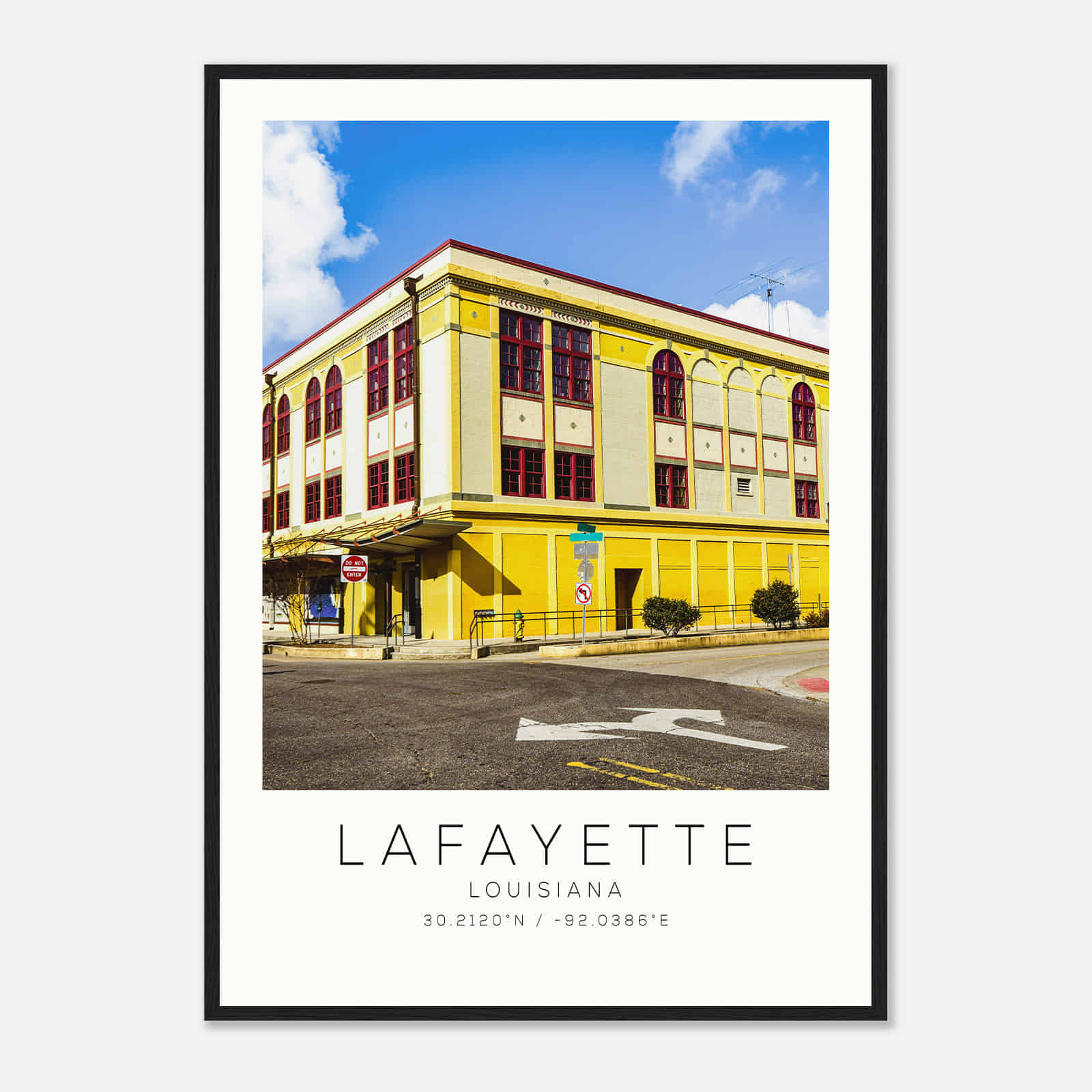 Lafayette Louisiana Photo Travel Poster, Lafayette Travel Print, Minimalist Travel Print