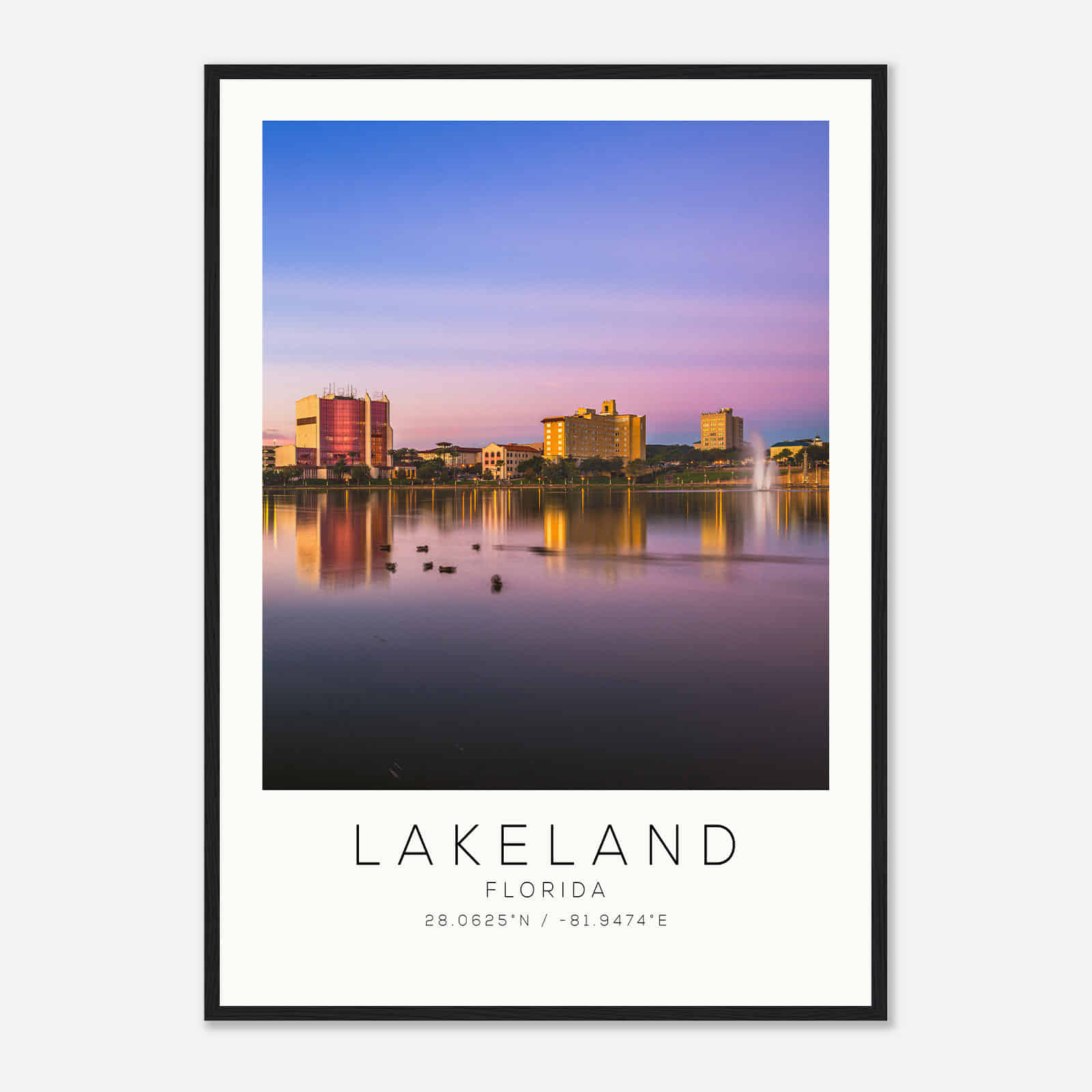 Lakeland Florida Photo Travel Poster, Lakeland Travel Print, Minimalist Travel Print DS1 Lakeland Florida Photo Travel Poster, Lakeland Travel Print, Minimalist Travel Print DS1
