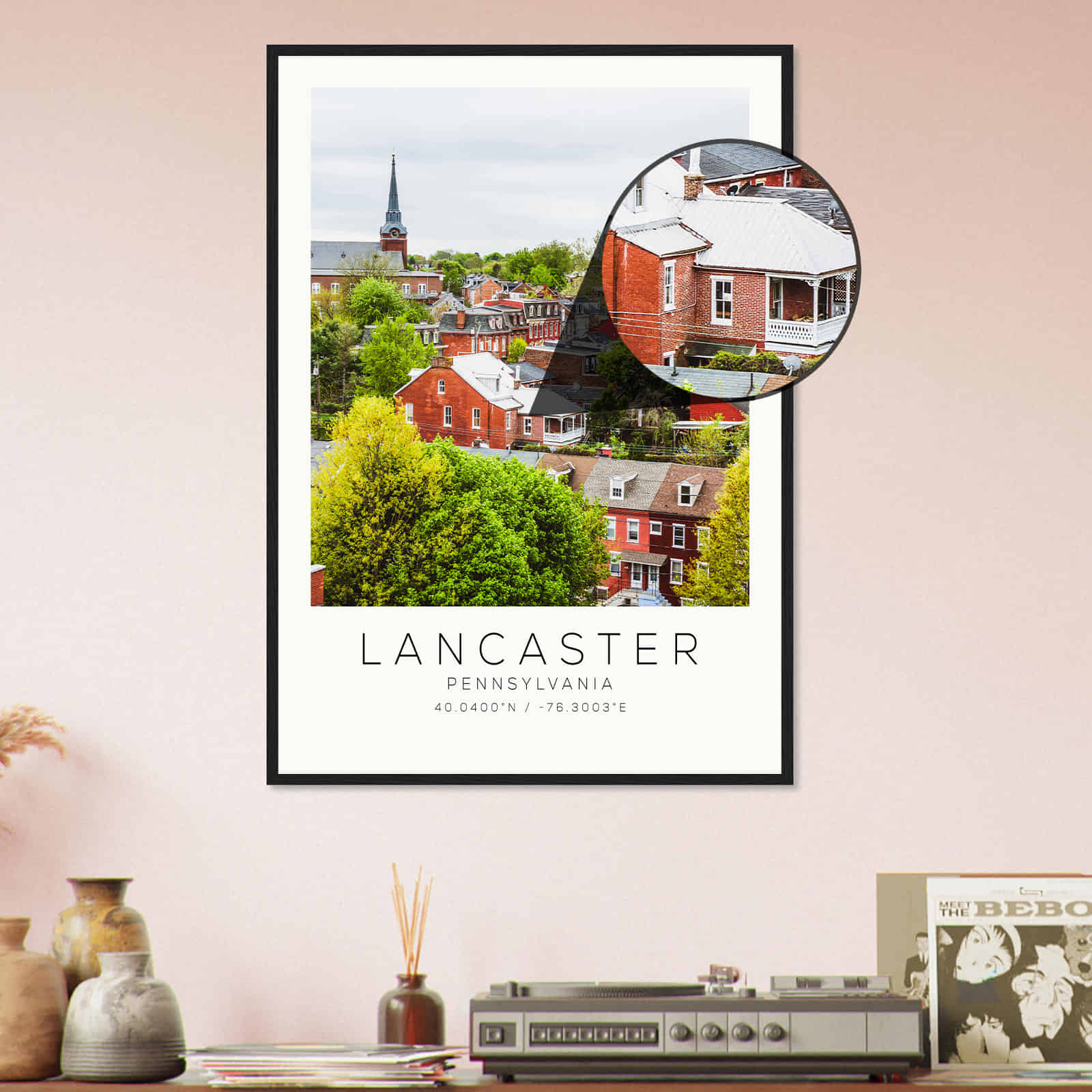 Deerfield Kansas Map Poster, Modern Home Decor Wall Art Print (Copy)