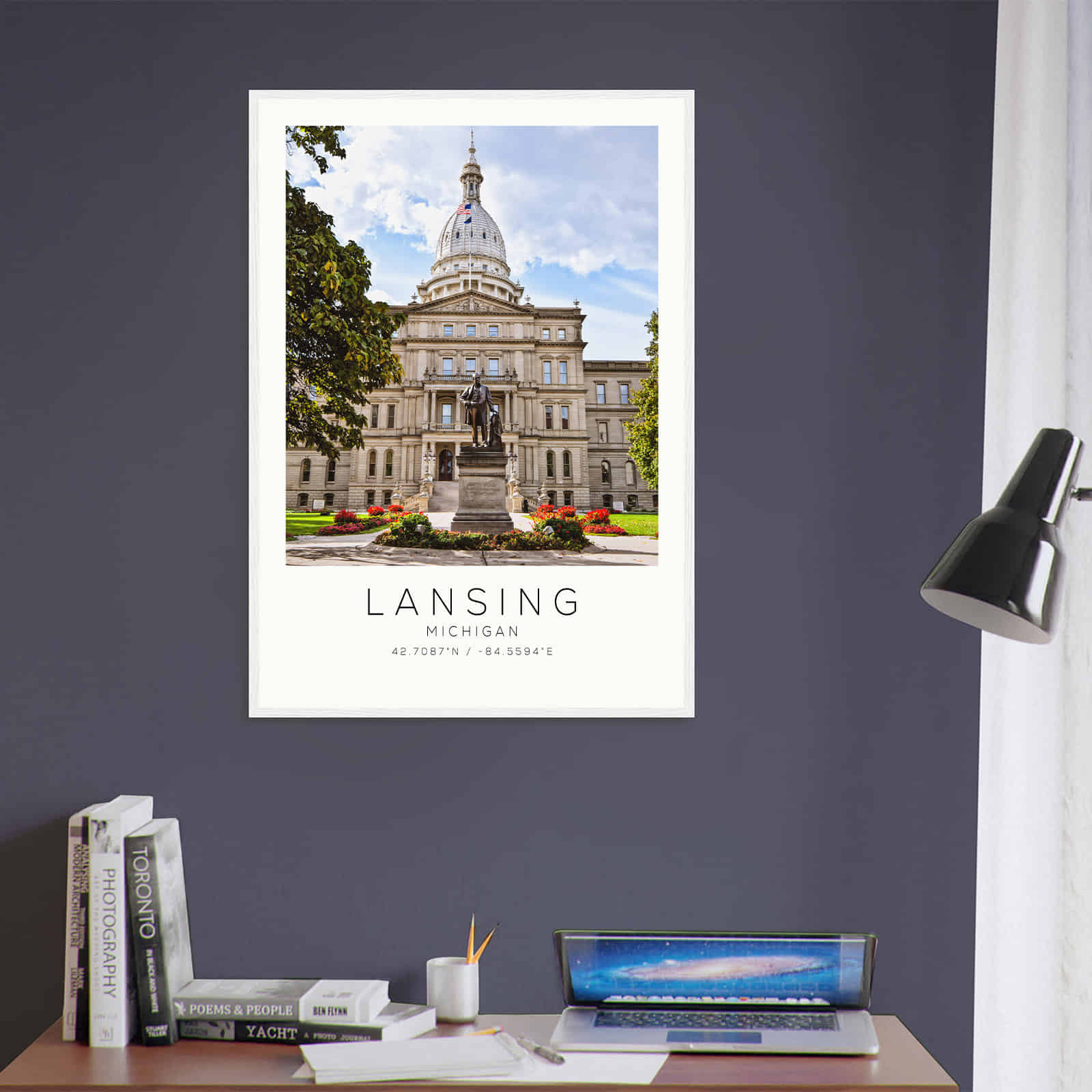 Deerfield Kansas Map Poster, Modern Home Decor Wall Art Print (Copy)